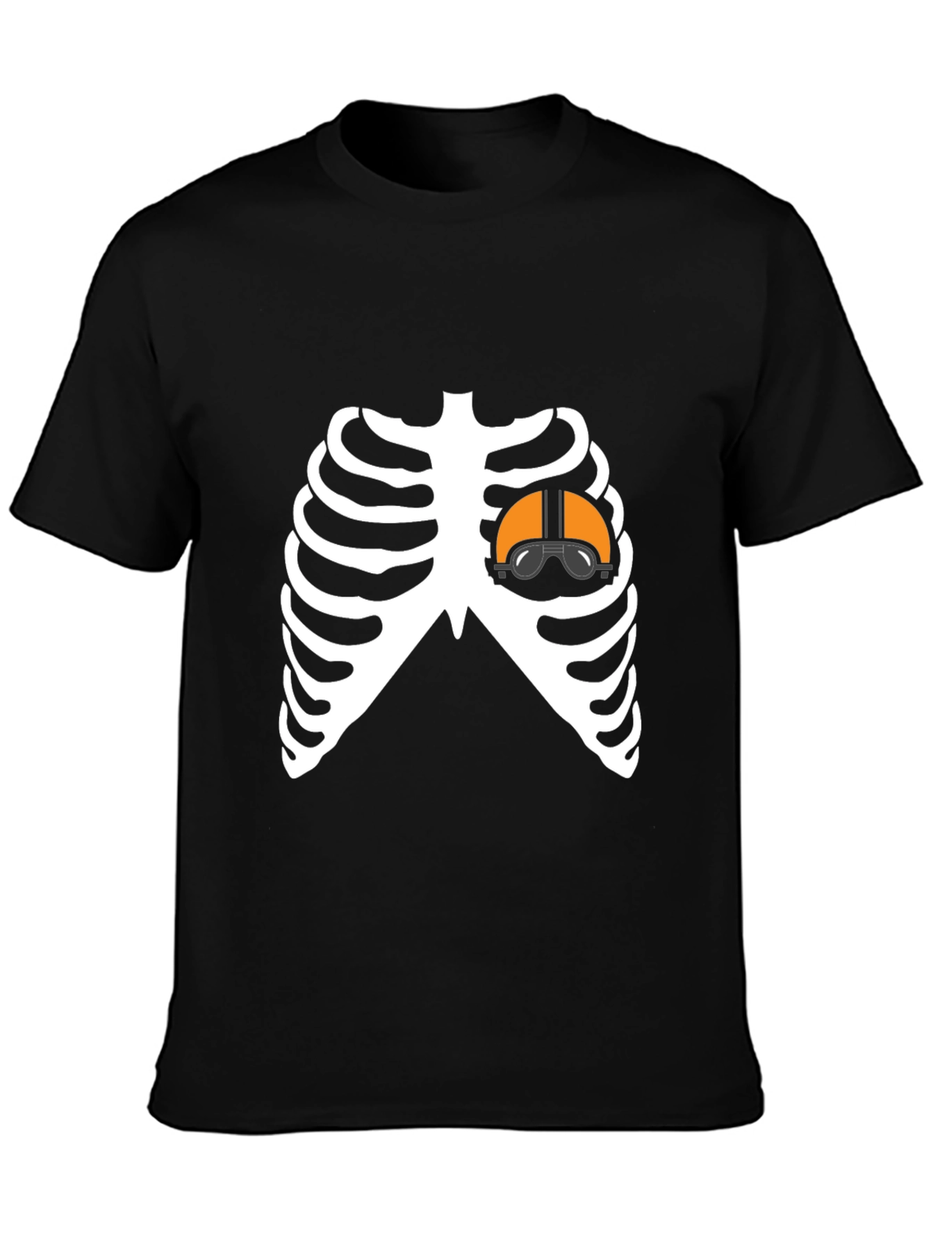 Pilot Heart Skeleton T-Shirt - Unique Halloween Costume Tee