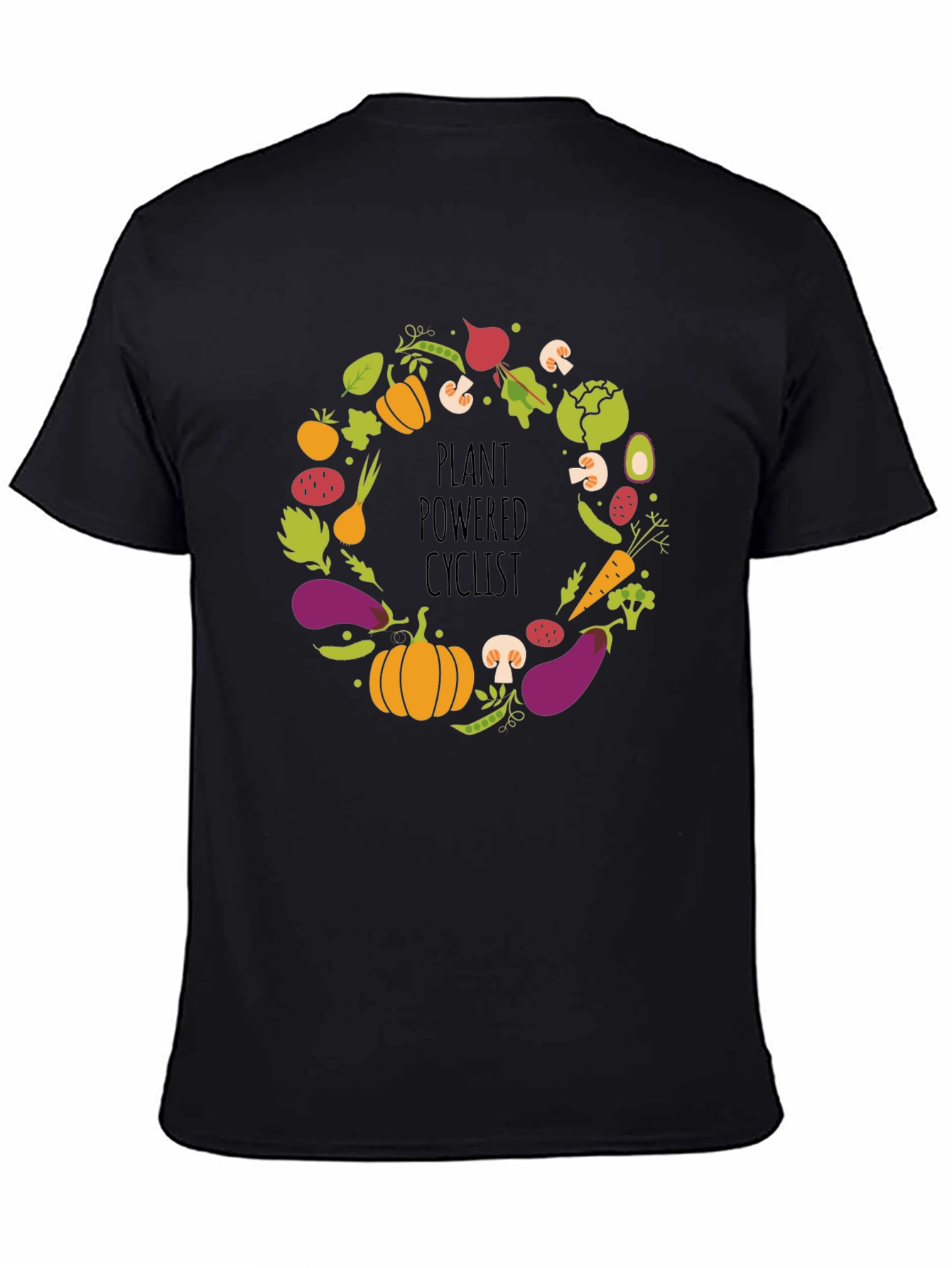 Plant Powered Cyclist Graphic T-Shirt Vegan Tee