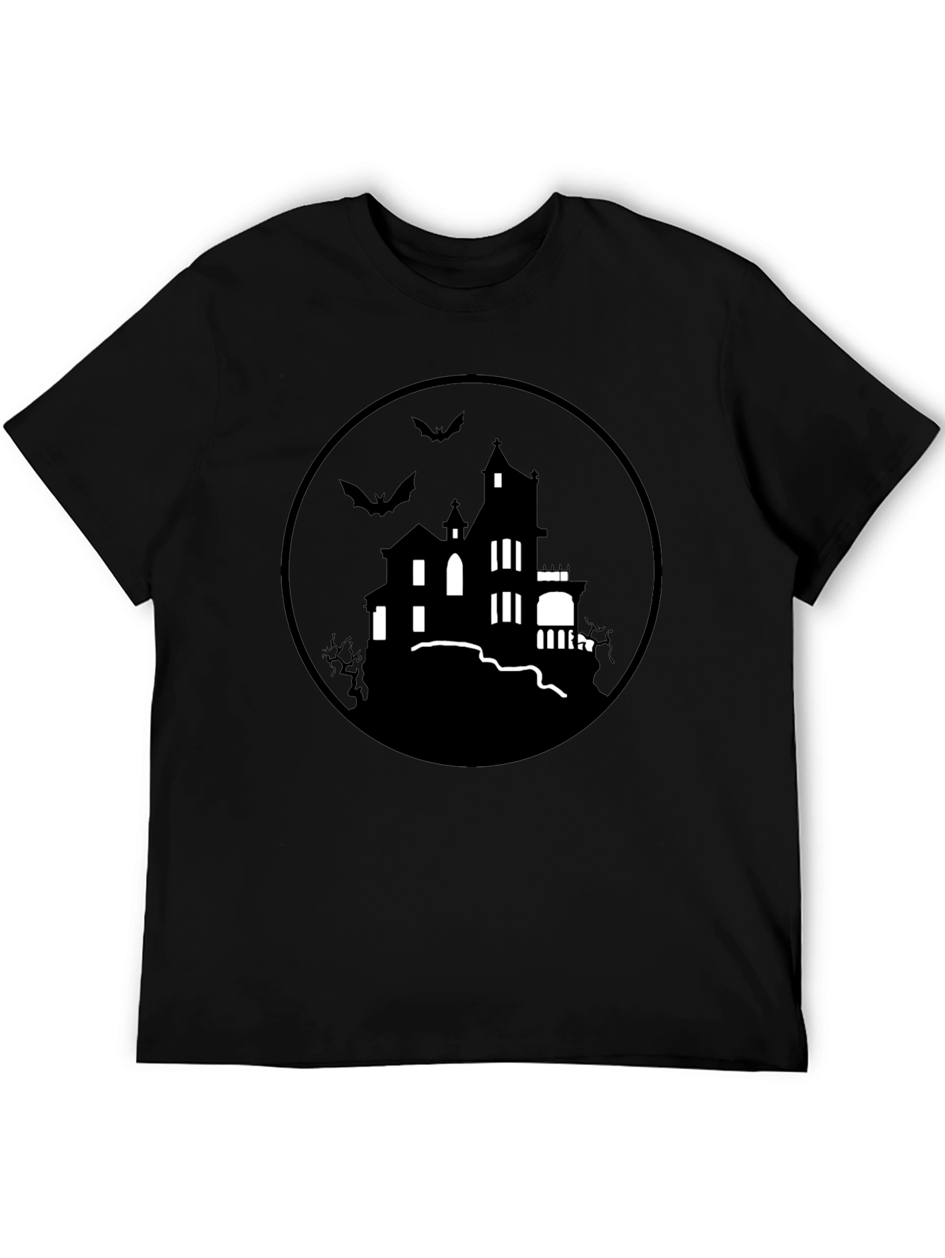 Spooky Haunted House Graphic Tee - Halloween Shirt