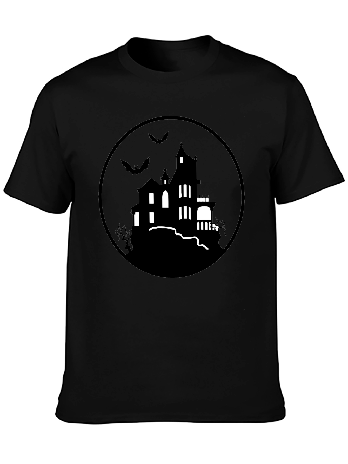 Spooky Haunted House Graphic Tee - Halloween Shirt