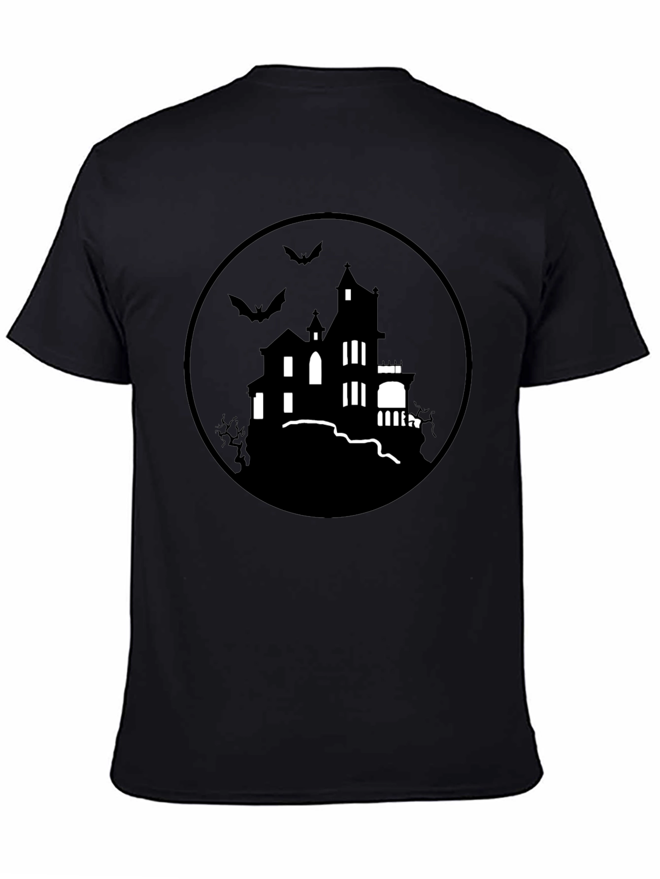 Spooky Haunted House Graphic Tee - Halloween Shirt