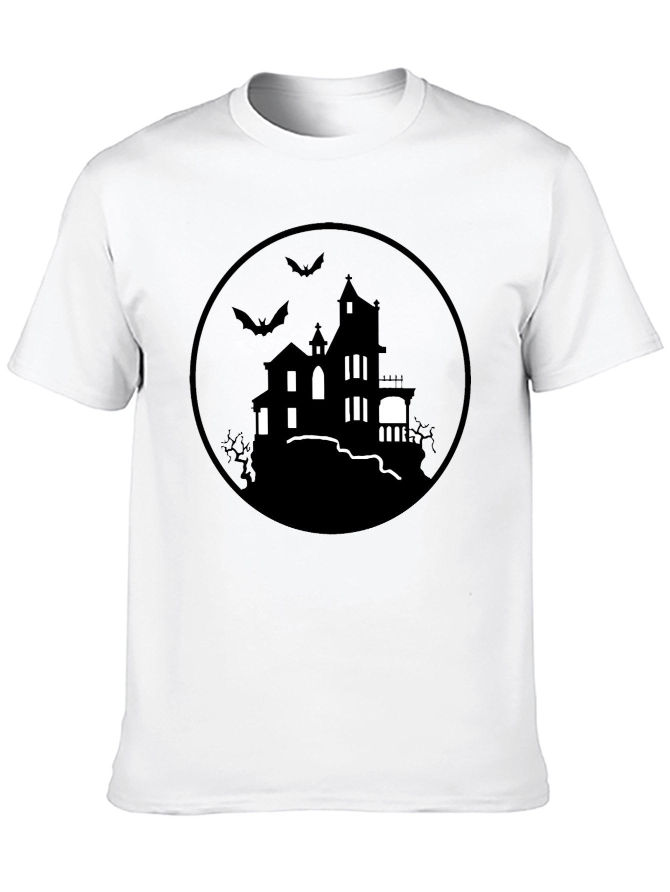 Spooky Haunted House Graphic Tee - Halloween Shirt