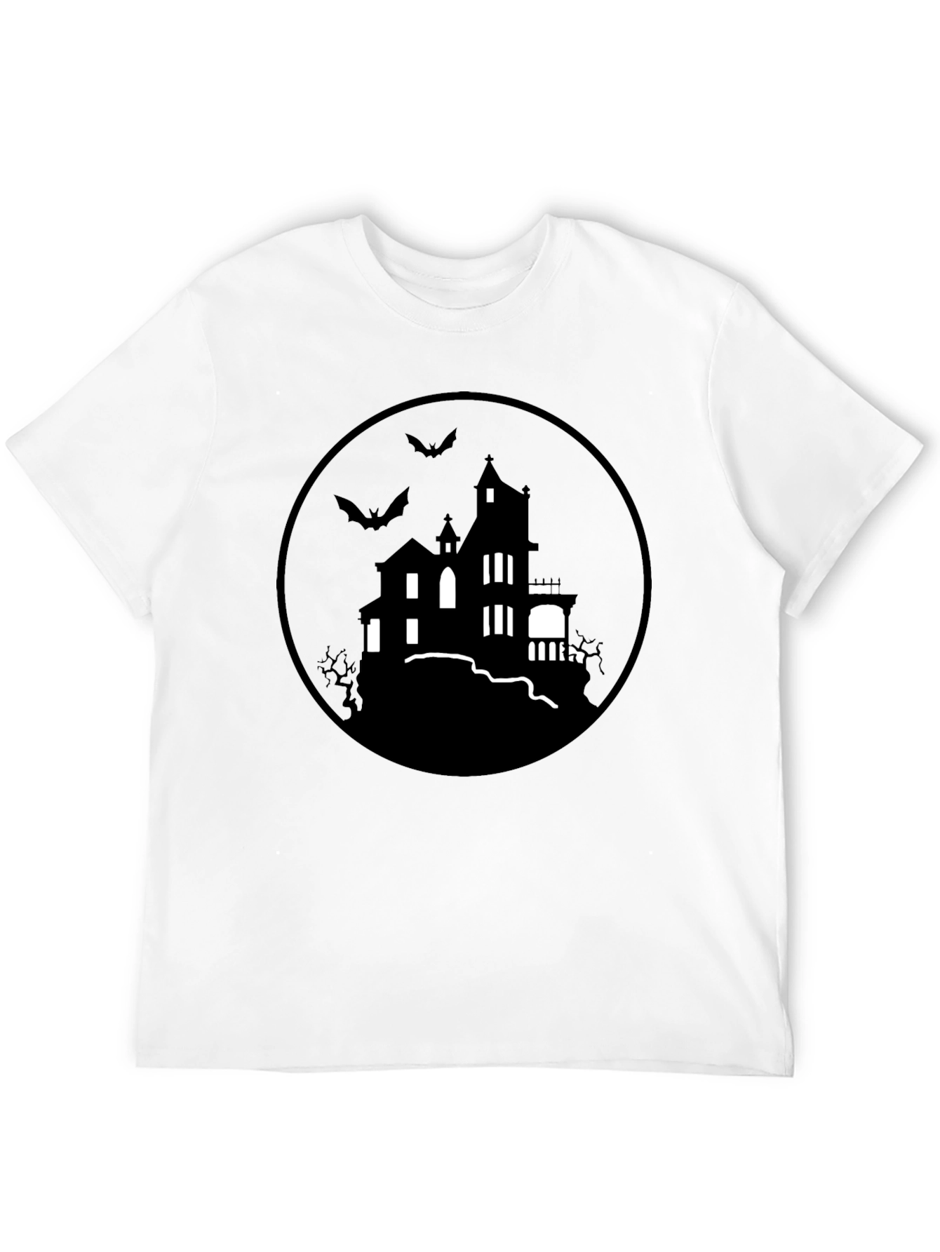 Spooky Haunted House Graphic Tee - Halloween Shirt