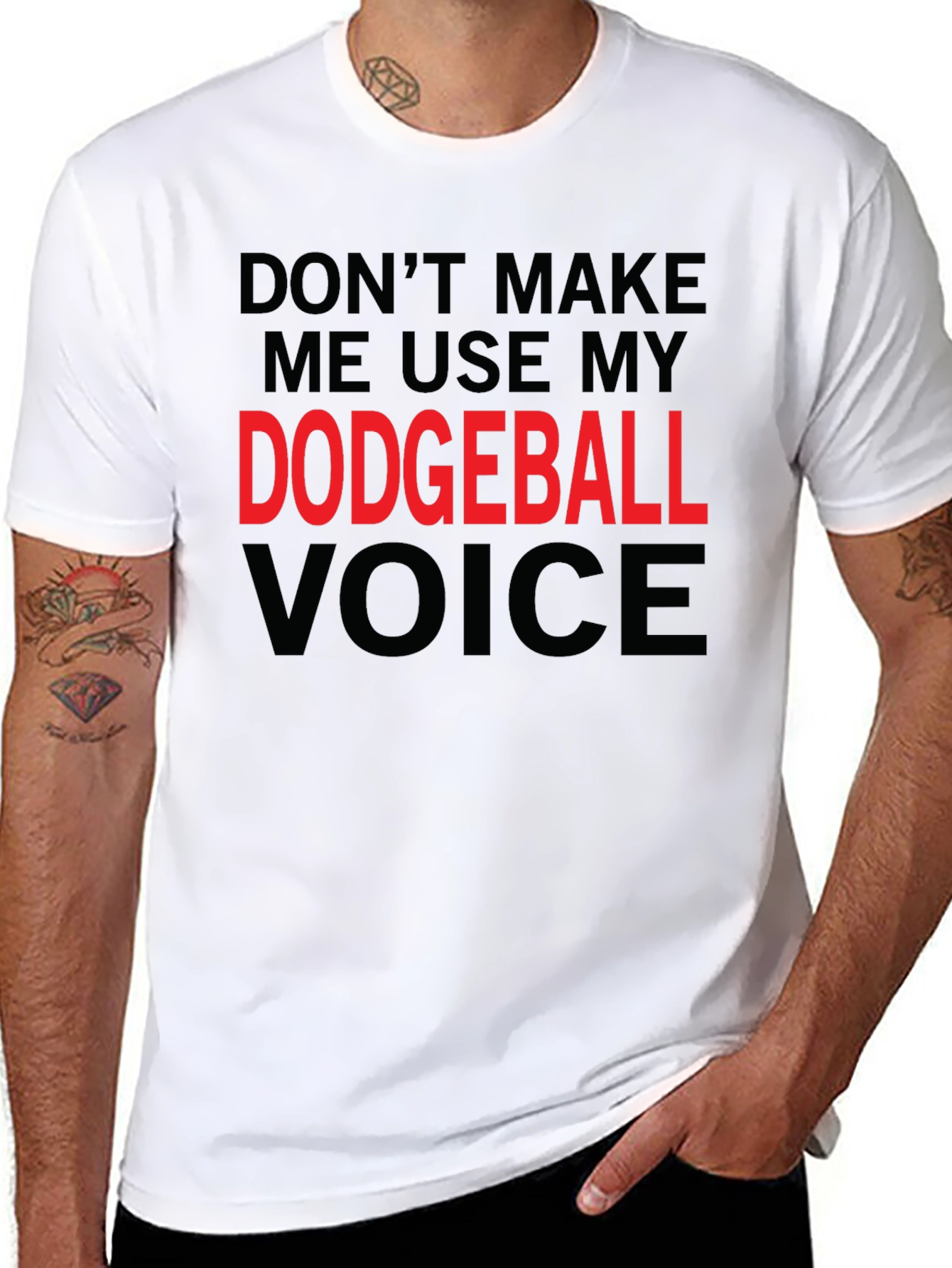 Dodgeball Voice T-Shirt - Funny Novelty Tee