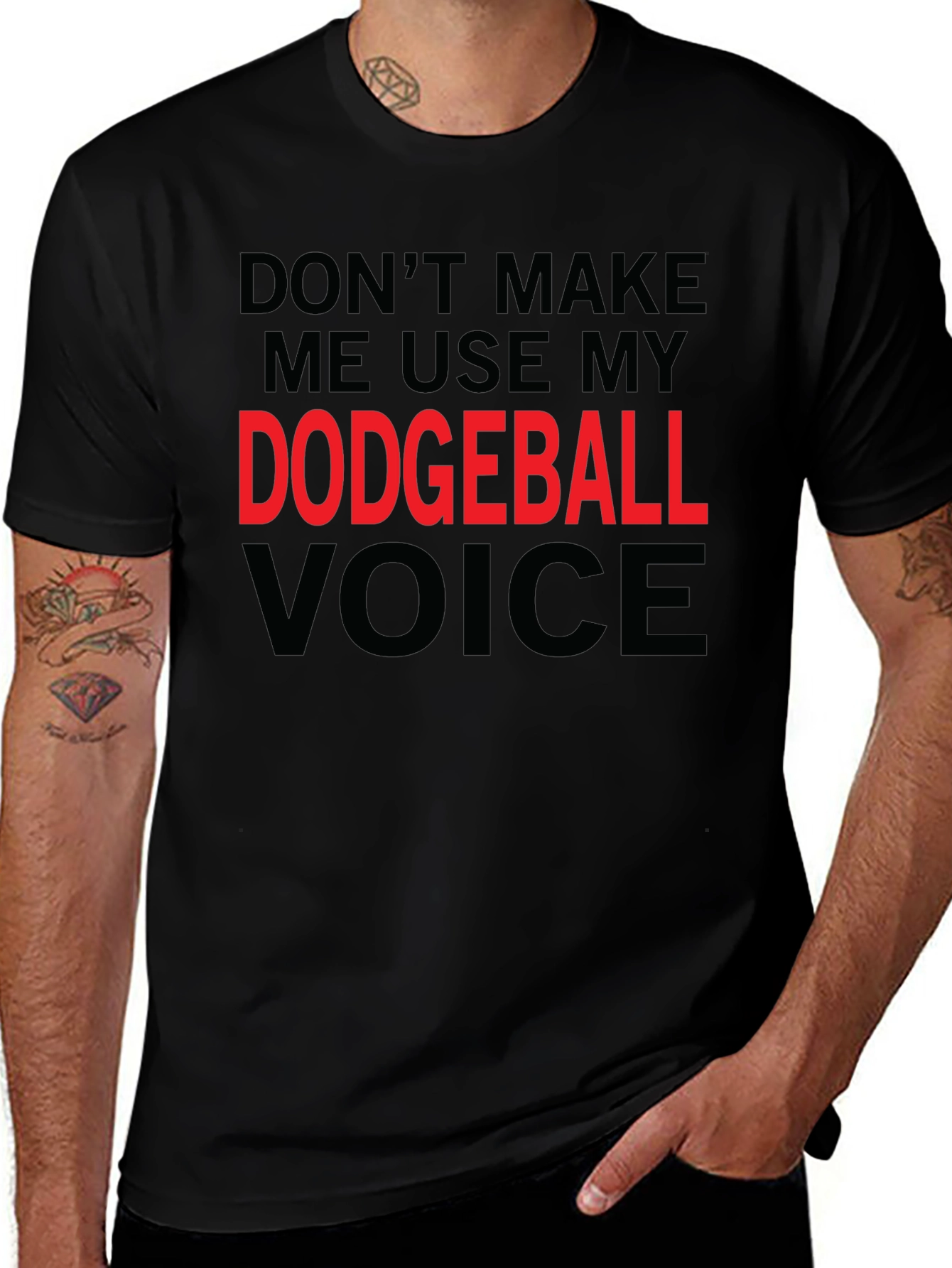 Dodgeball Voice T-Shirt - Funny Novelty Tee