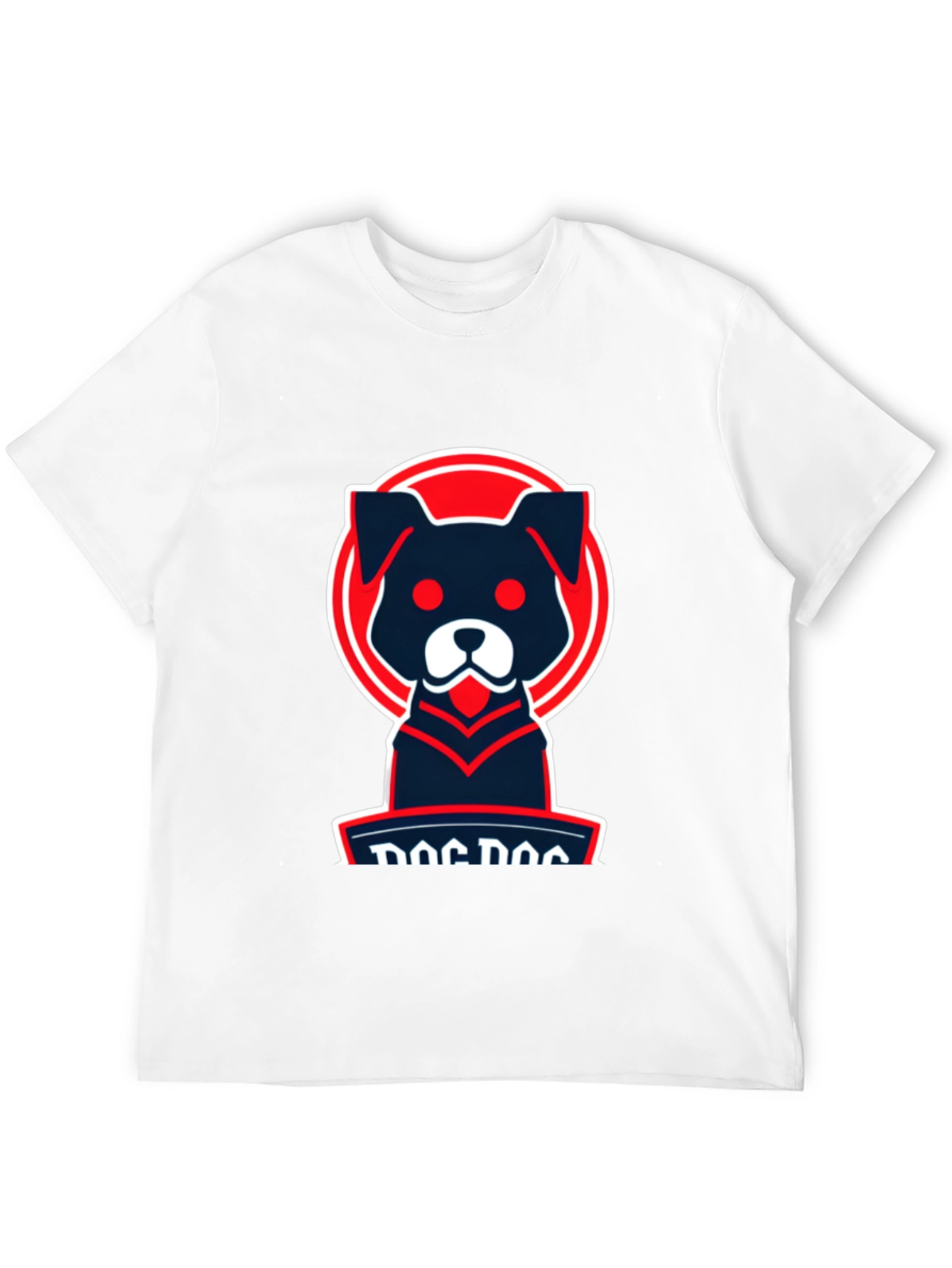 Dog Logo Graphic Tee - Cool Casual Style