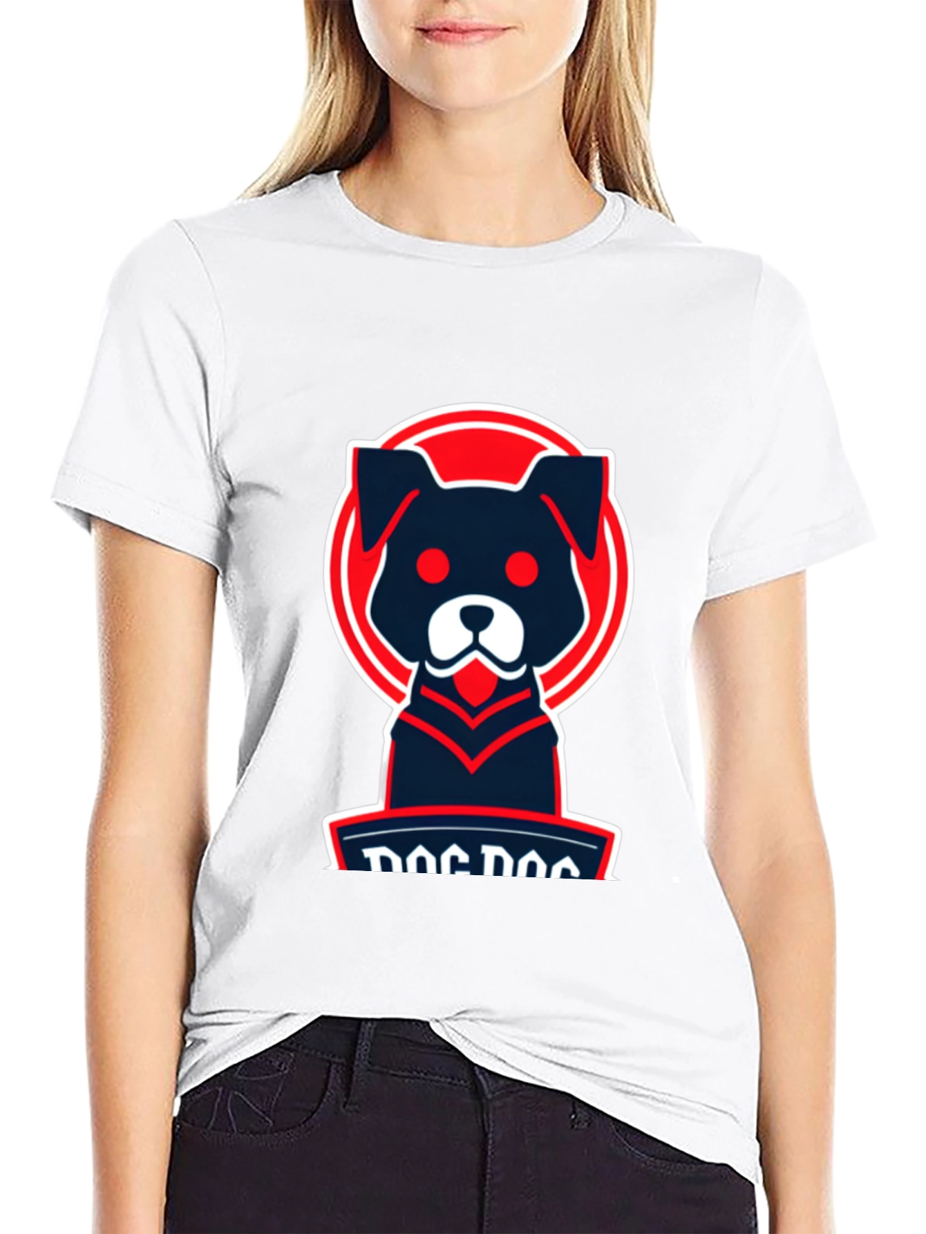 Dog Logo Graphic Tee - Cool Casual Style