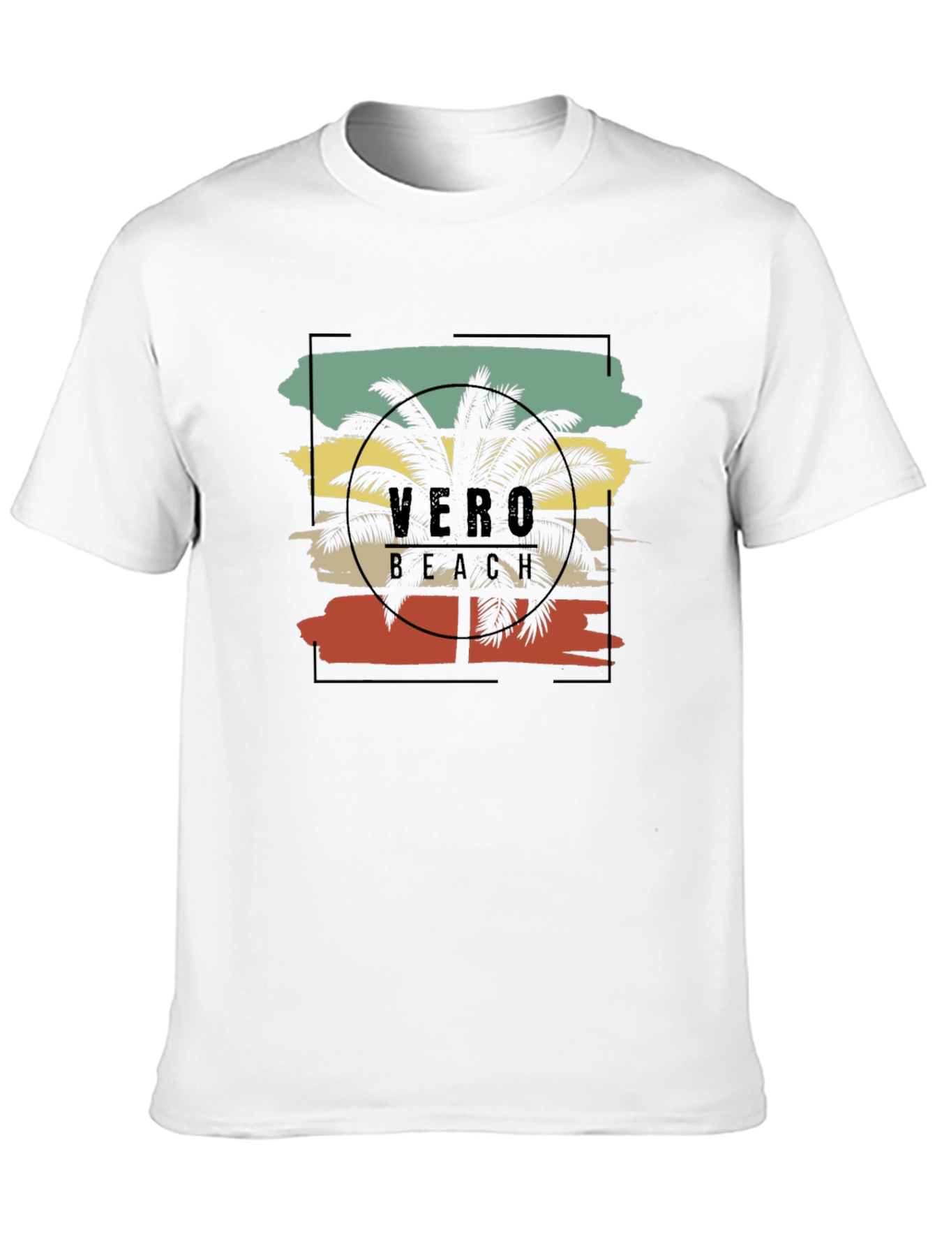 Vero Beach Graphic Tee - Palm Tree Design