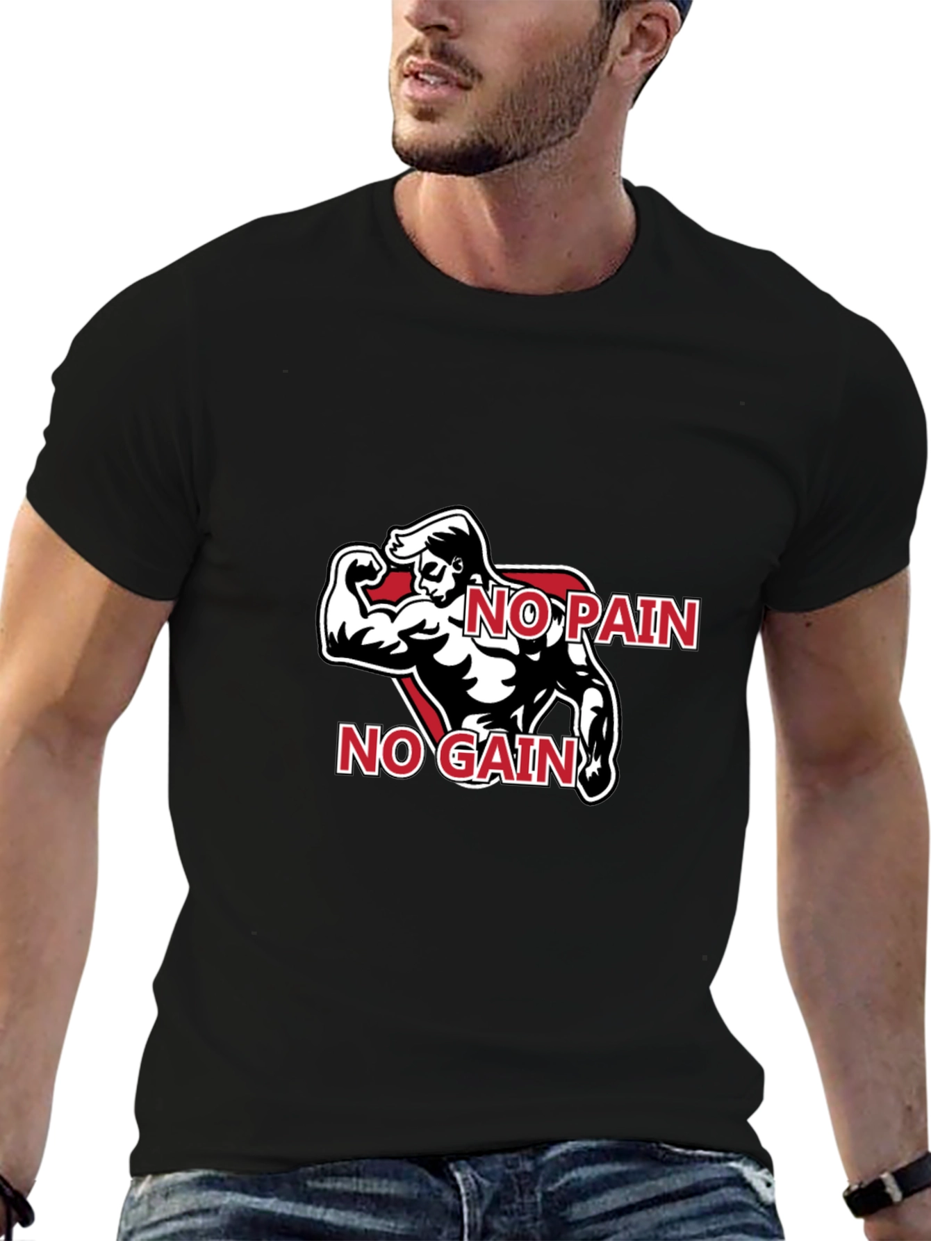 No Pain No Gain T-Shirt - Mens Fitness Tee