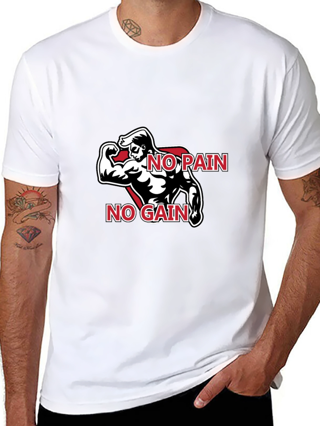 No Pain No Gain T-Shirt - Mens Fitness Tee