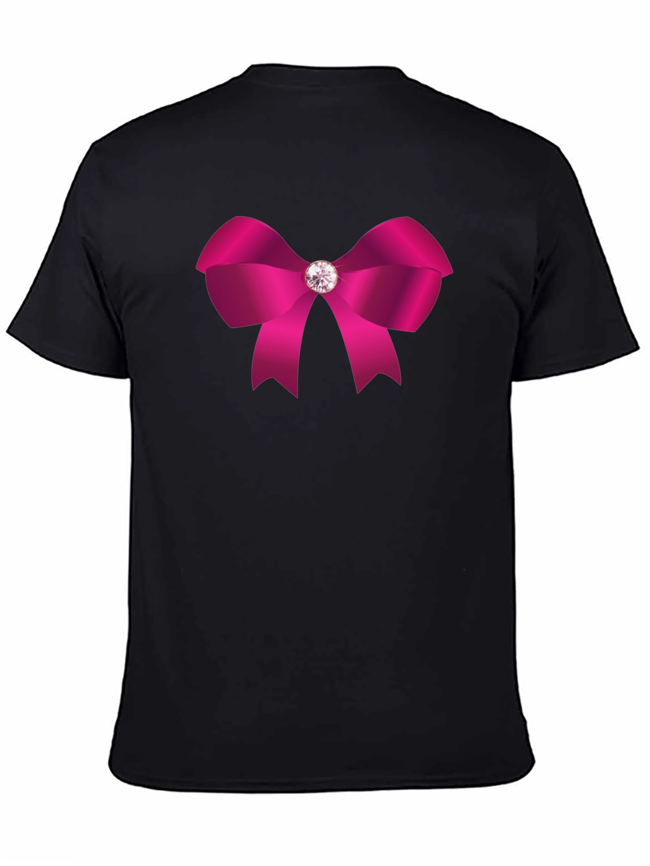 Pink Bow Graphic Tee - Stylish Casual Wear