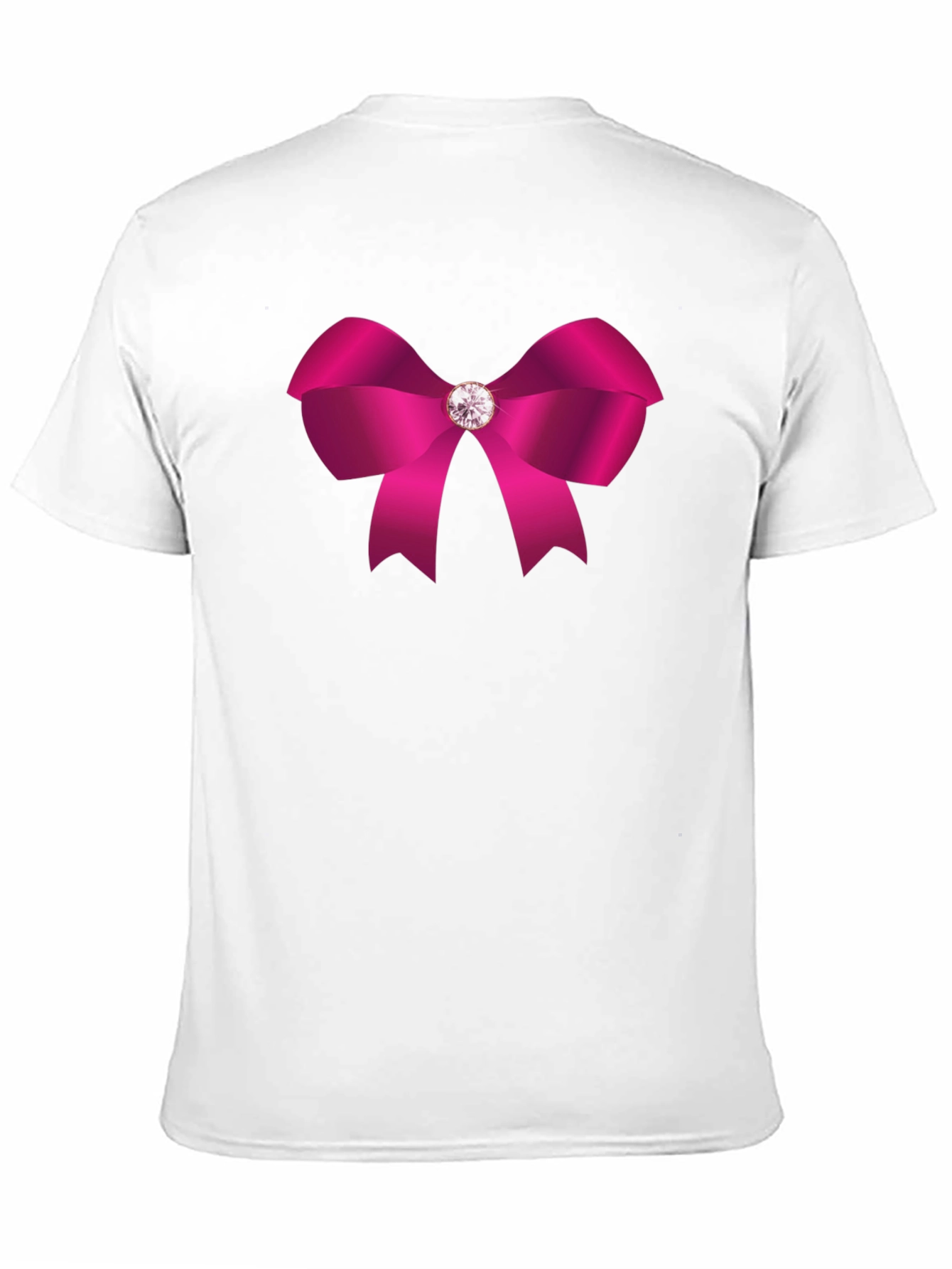 Pink Bow Graphic Tee - Stylish Casual Wear