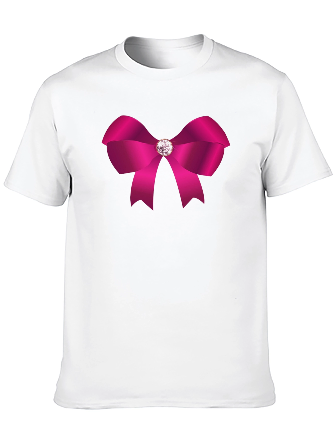 Pink Bow Graphic Tee - Stylish Casual Wear