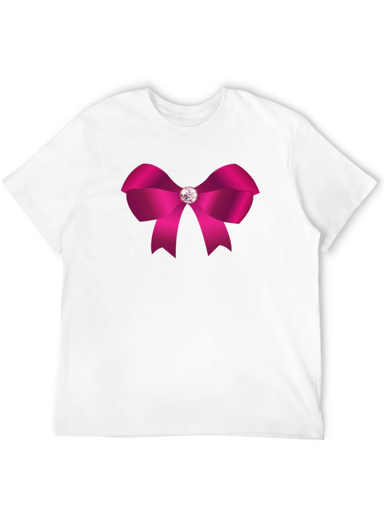 Pink Bow Graphic Tee - Stylish Casual Wear