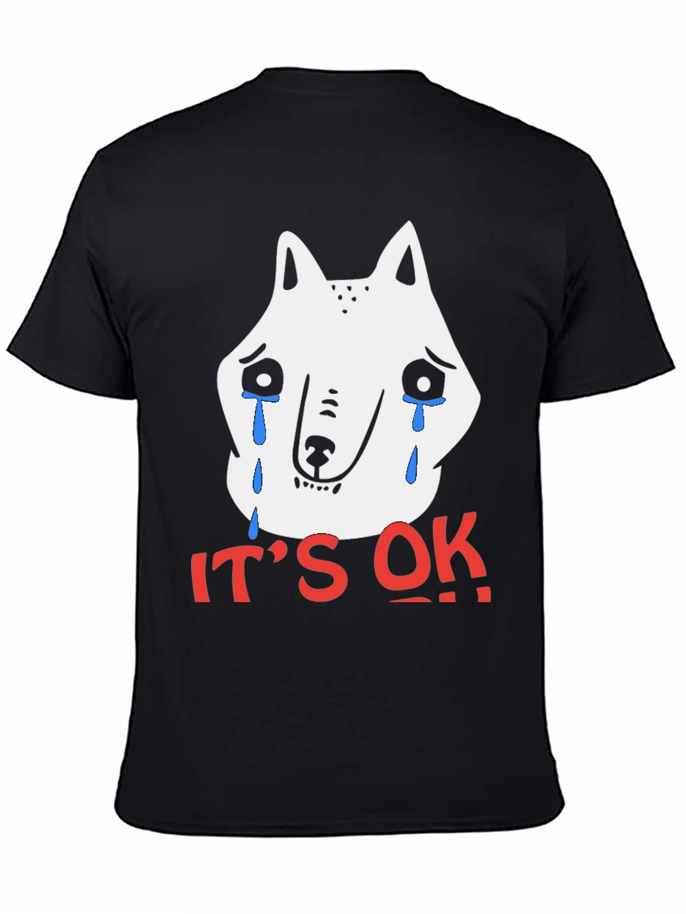 Its Ok Crying Wolf Graphic T-Shirt