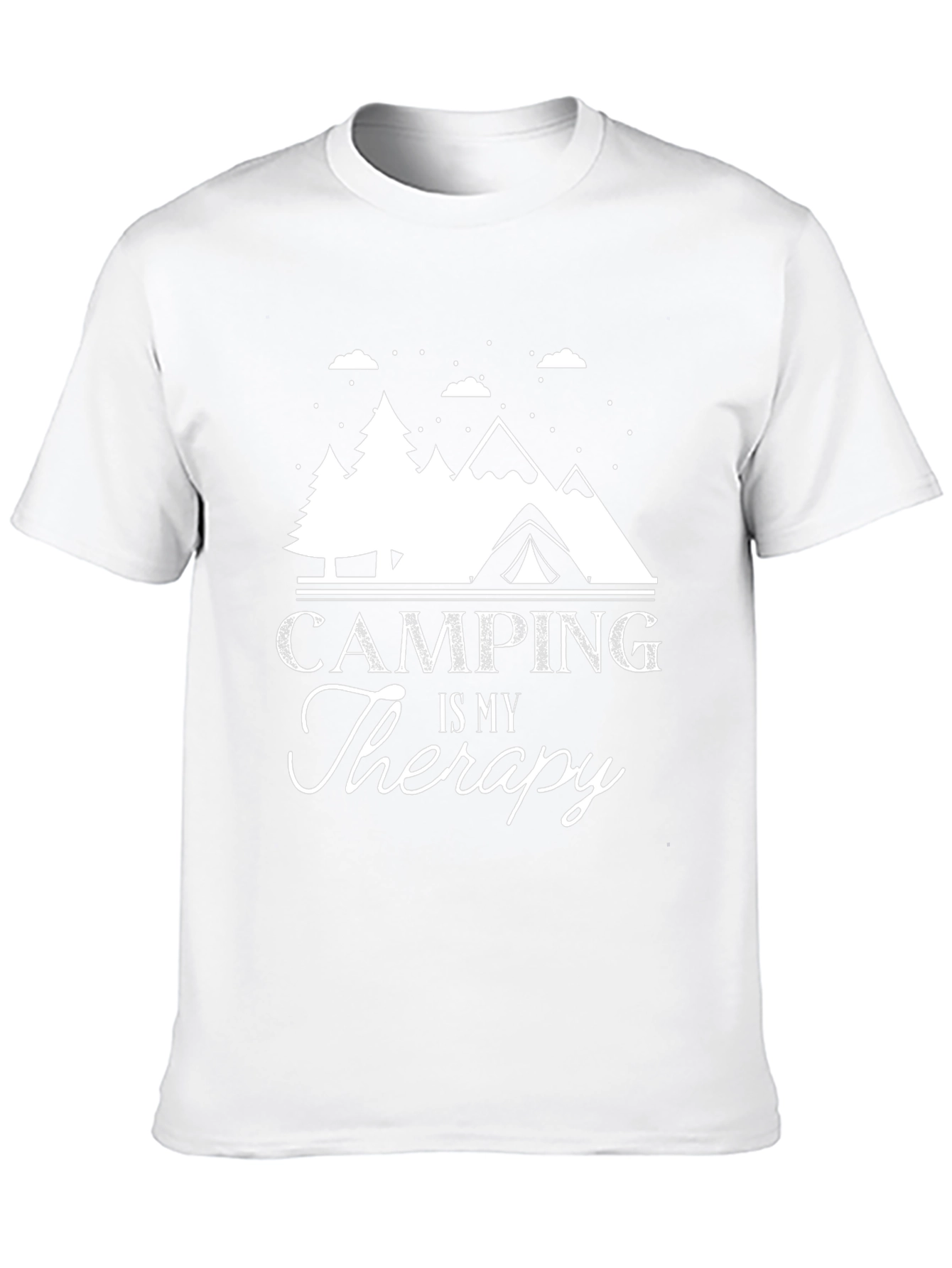 Camping Is My Therapy Black Graphic Tee