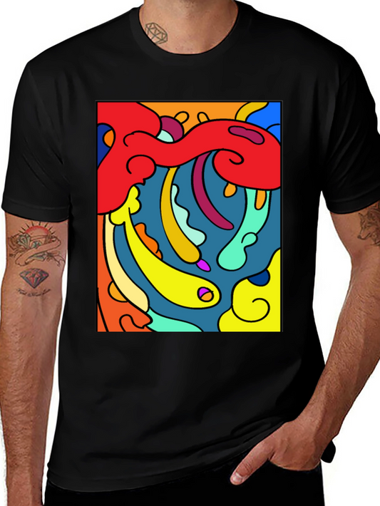 Abstract Art Graphic Black T-Shirt