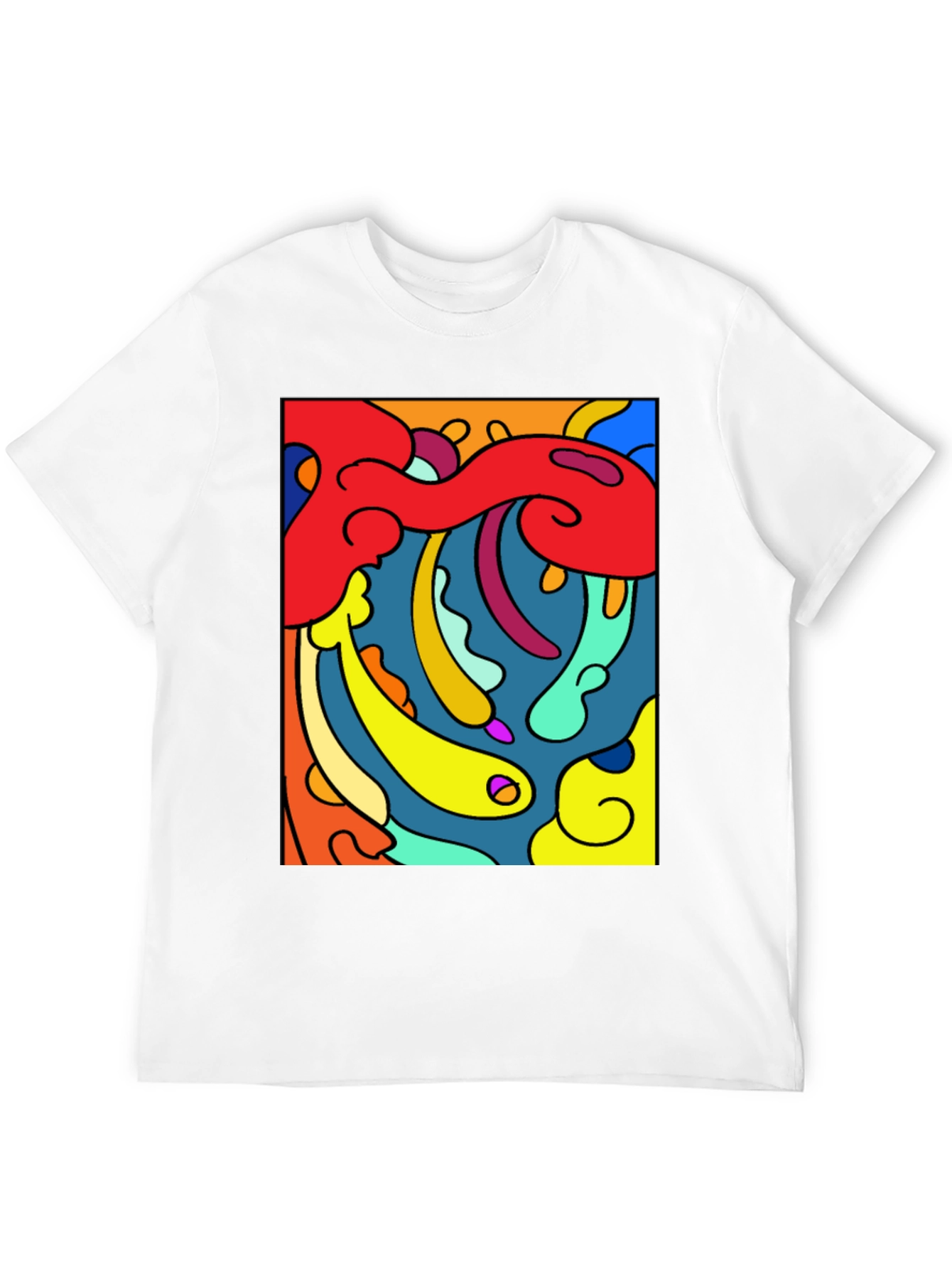 Abstract Art Graphic Black T-Shirt