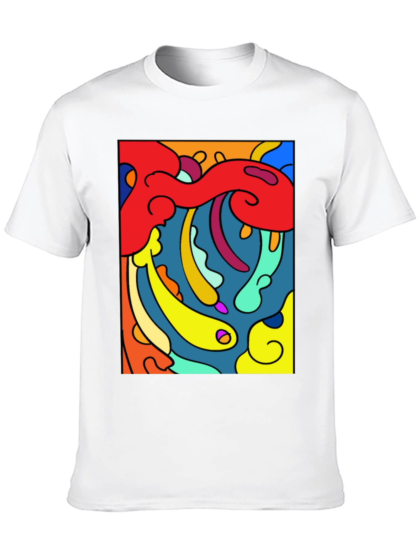 Abstract Art Graphic Black T-Shirt