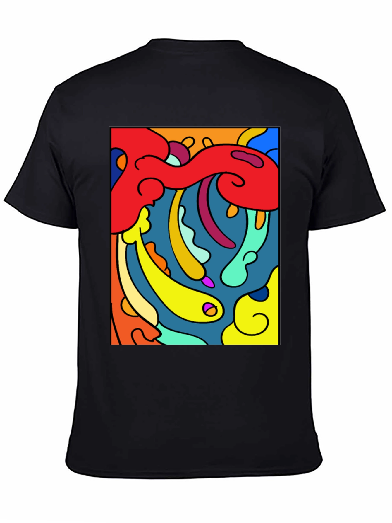 Abstract Art Graphic Black T-Shirt