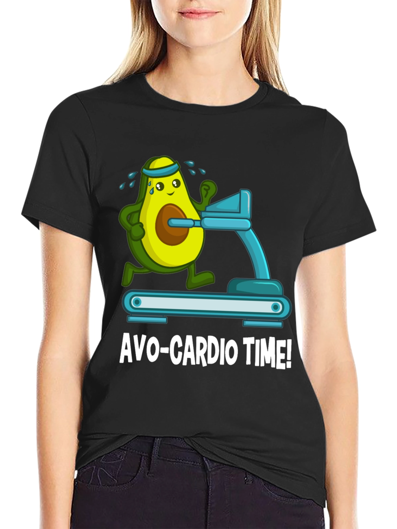Avo-Cardio Time Funny Avocado Workout Gym T-Shirt