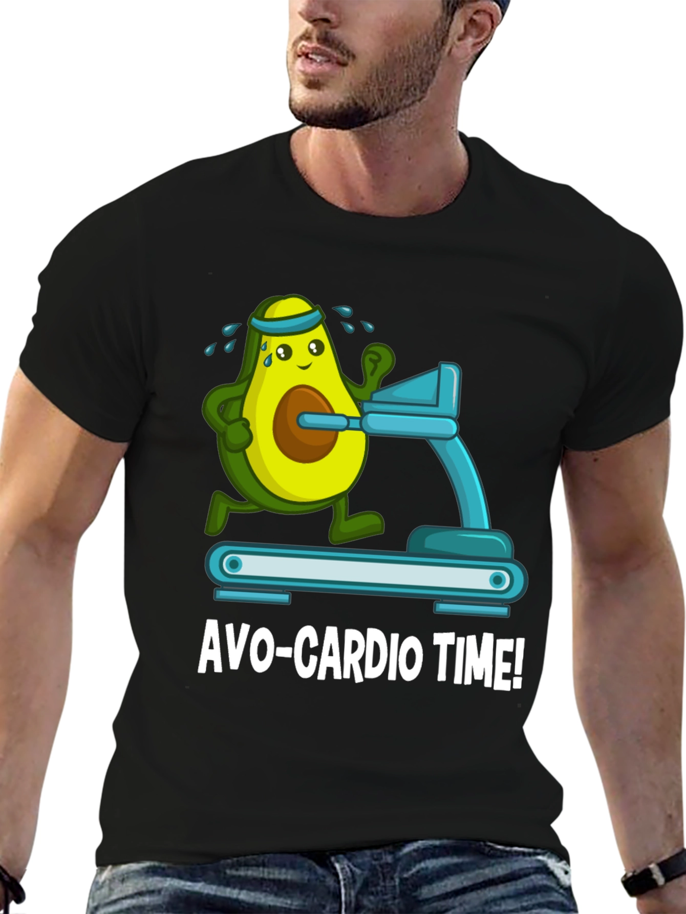Avo-Cardio Time Funny Avocado Workout Gym T-Shirt