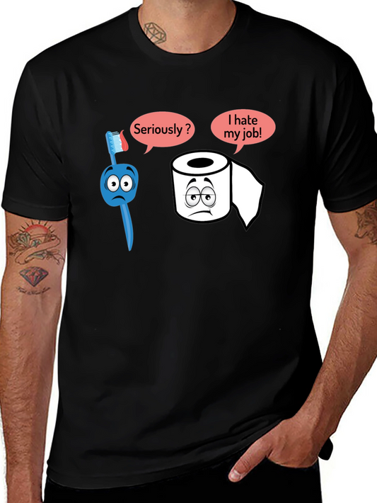 Humorous T-Shirt: Toothbrush and Toilet Paper