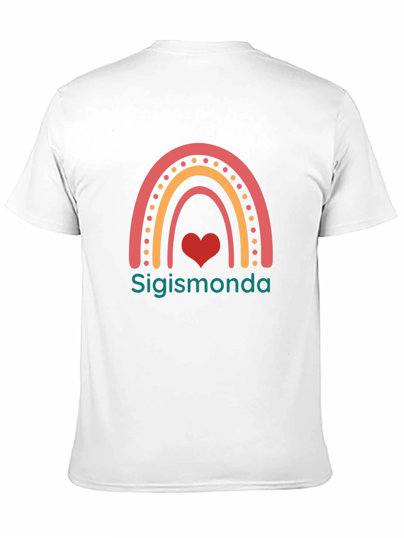 Rainbow Heart Sigismonda Personalized T-Shirt