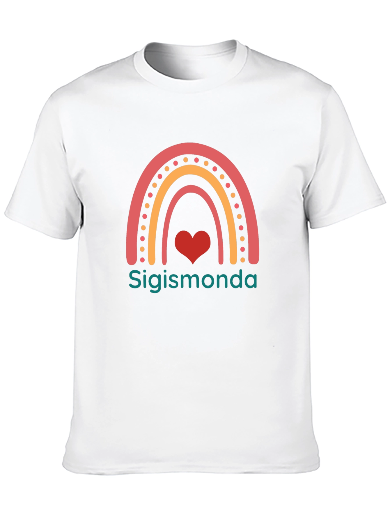 Rainbow Heart Sigismonda Personalized T-Shirt