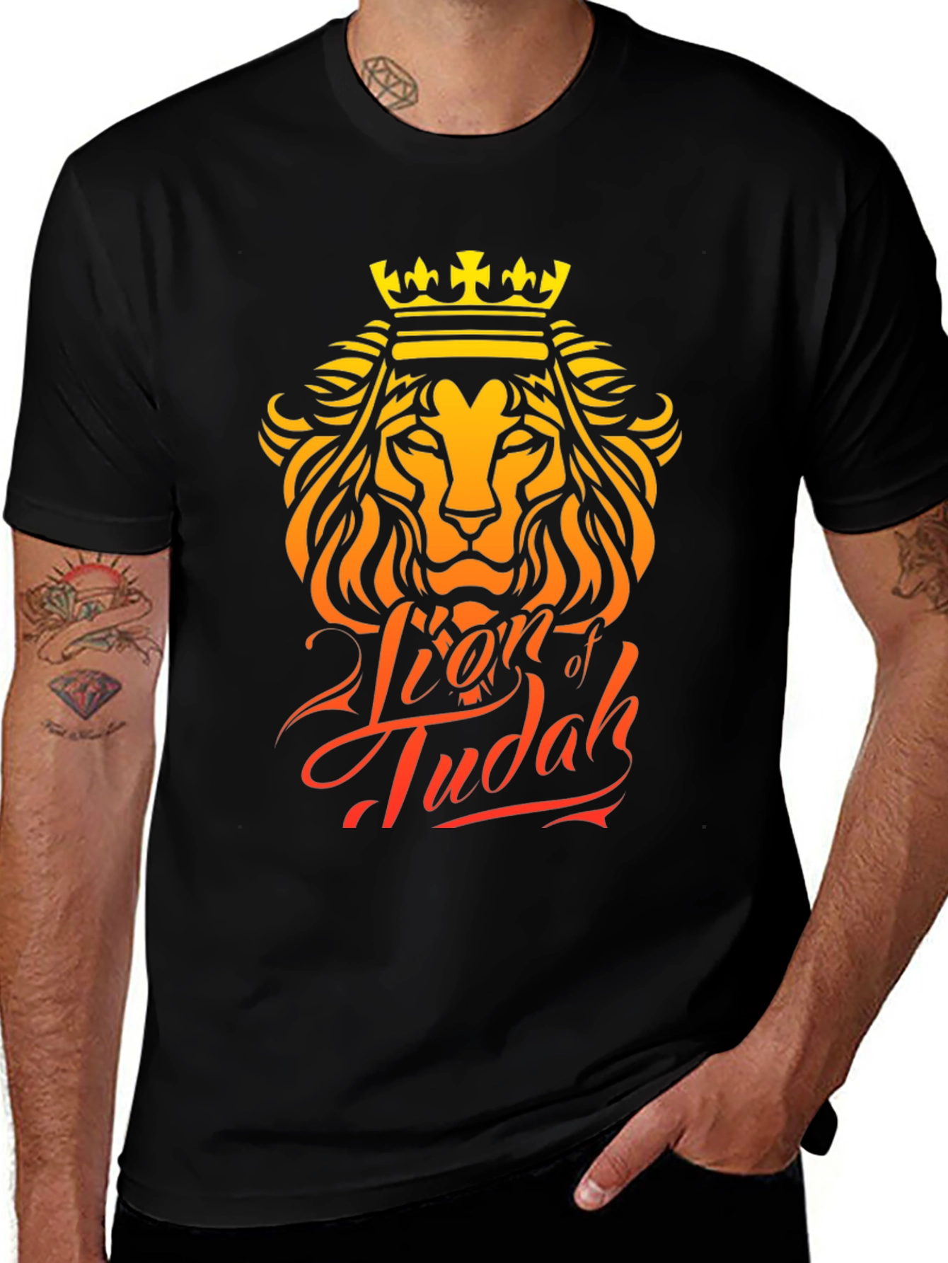 Lion of Judah Graphic Tee - Black