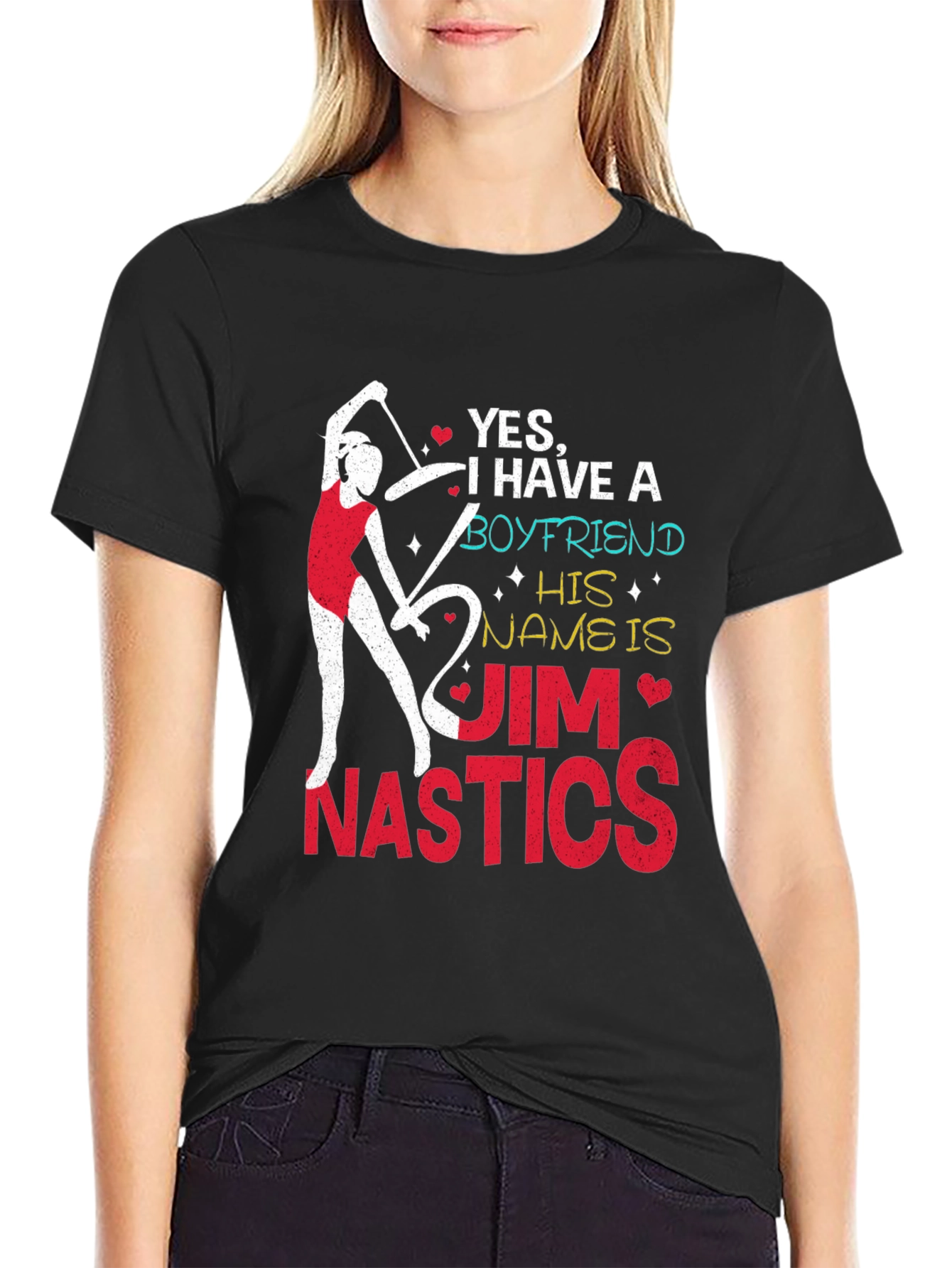 Gymnastics Boyfriend T-Shirt - Jim Nastics Novelty Tee