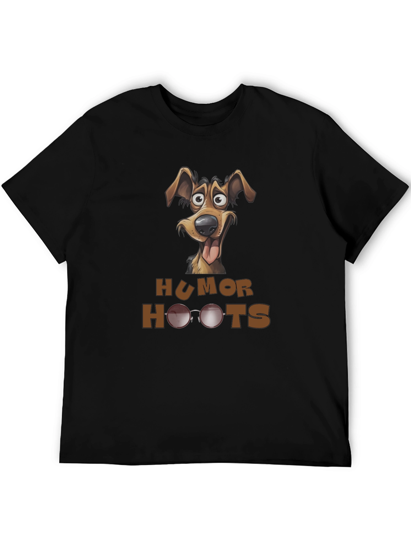 Humor Hoots Dog Graphic T-Shirt