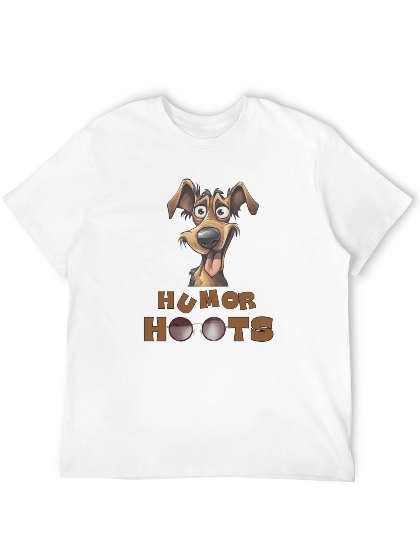 Humor Hoots Dog Graphic T-Shirt