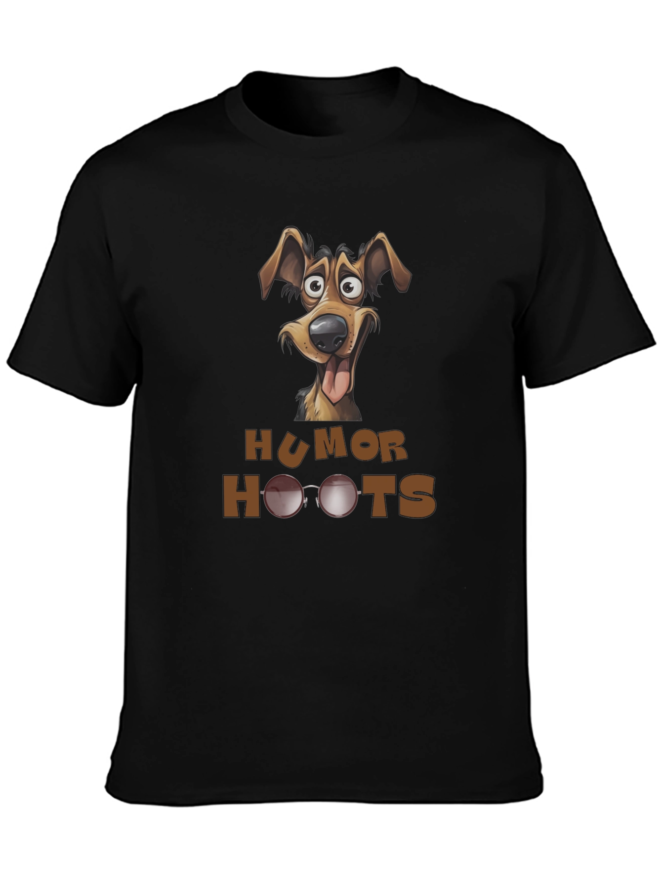 Humor Hoots Dog Graphic T-Shirt