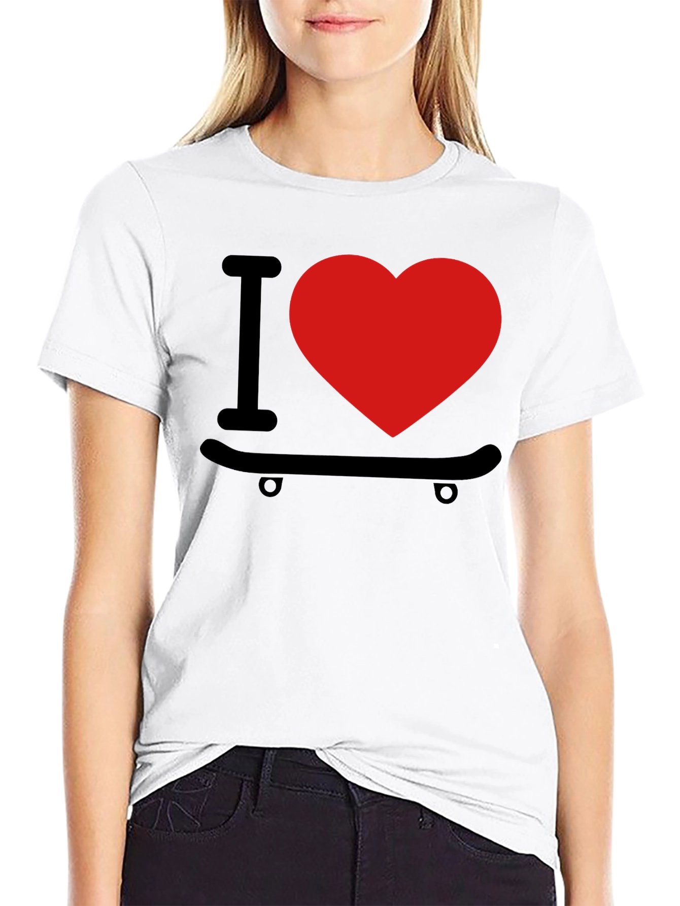 I Love Skateboarding Graphic T-Shirt