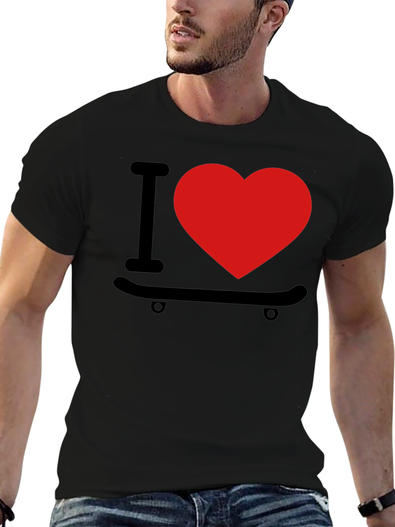 I Love Skateboarding Graphic T-Shirt