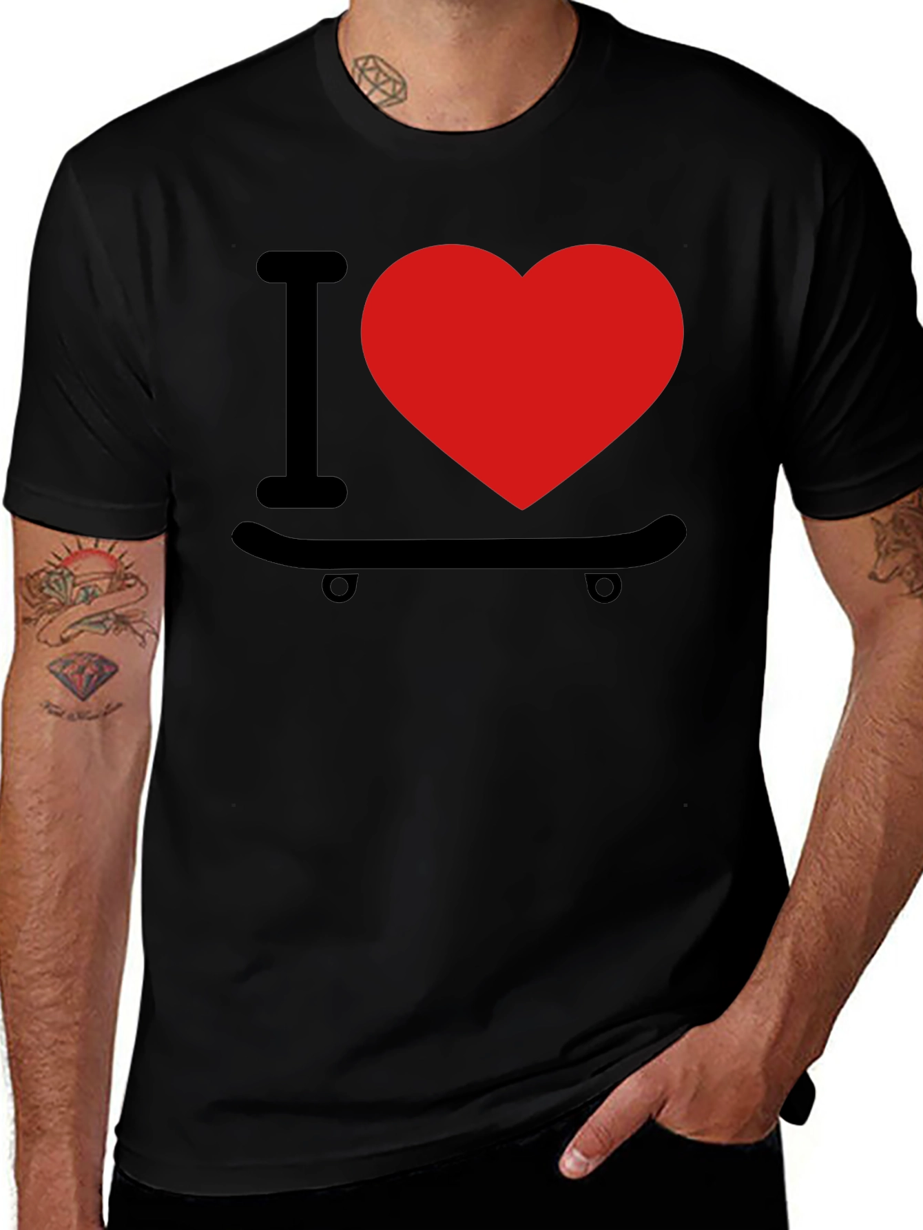 I Love Skateboarding Graphic T-Shirt