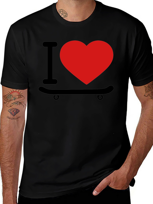 I Love Skateboarding Graphic T-Shirt