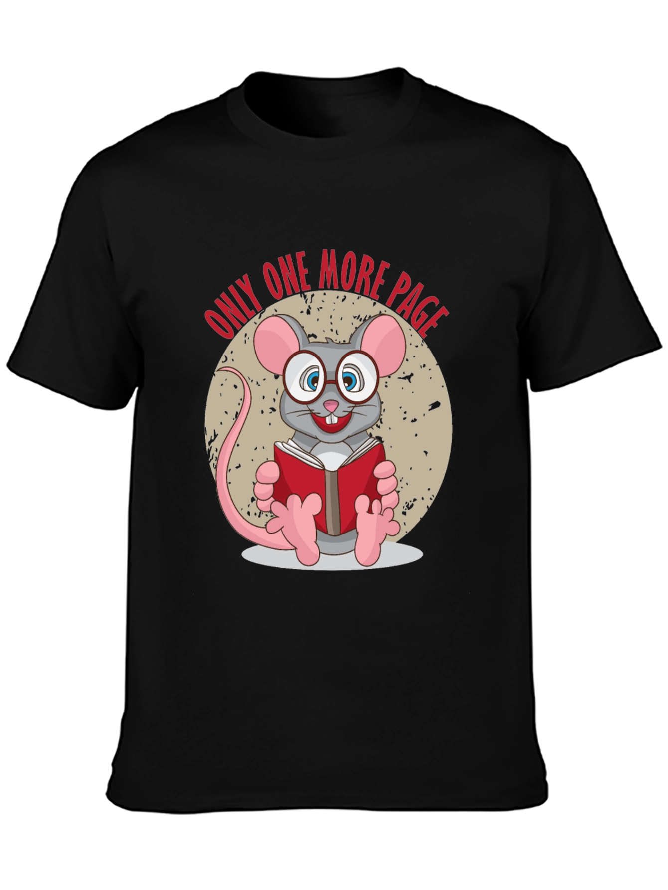 Only One More Page T-Shirt - Reading Mouse