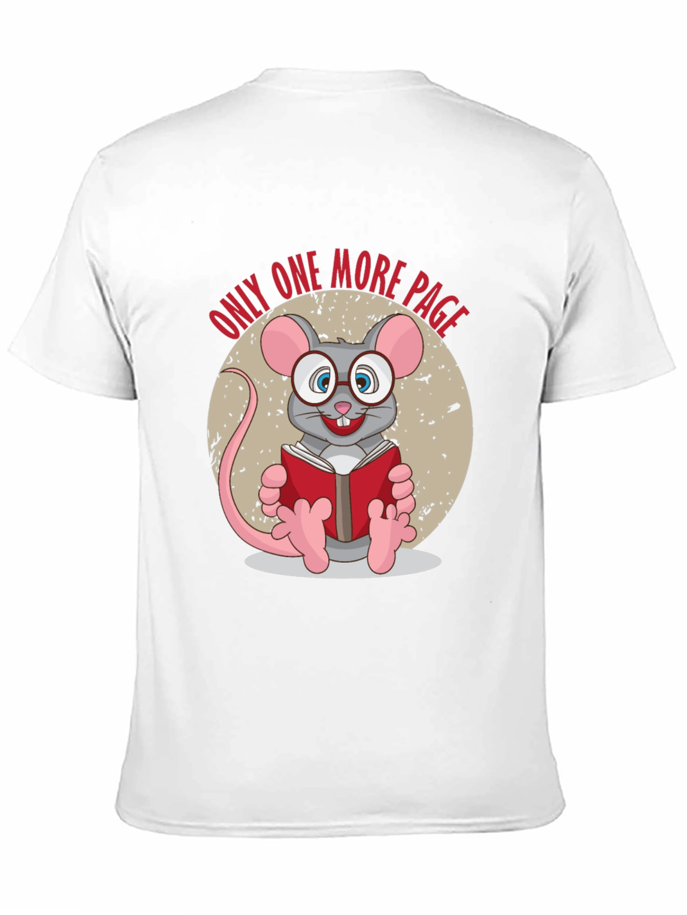 Only One More Page T-Shirt - Reading Mouse