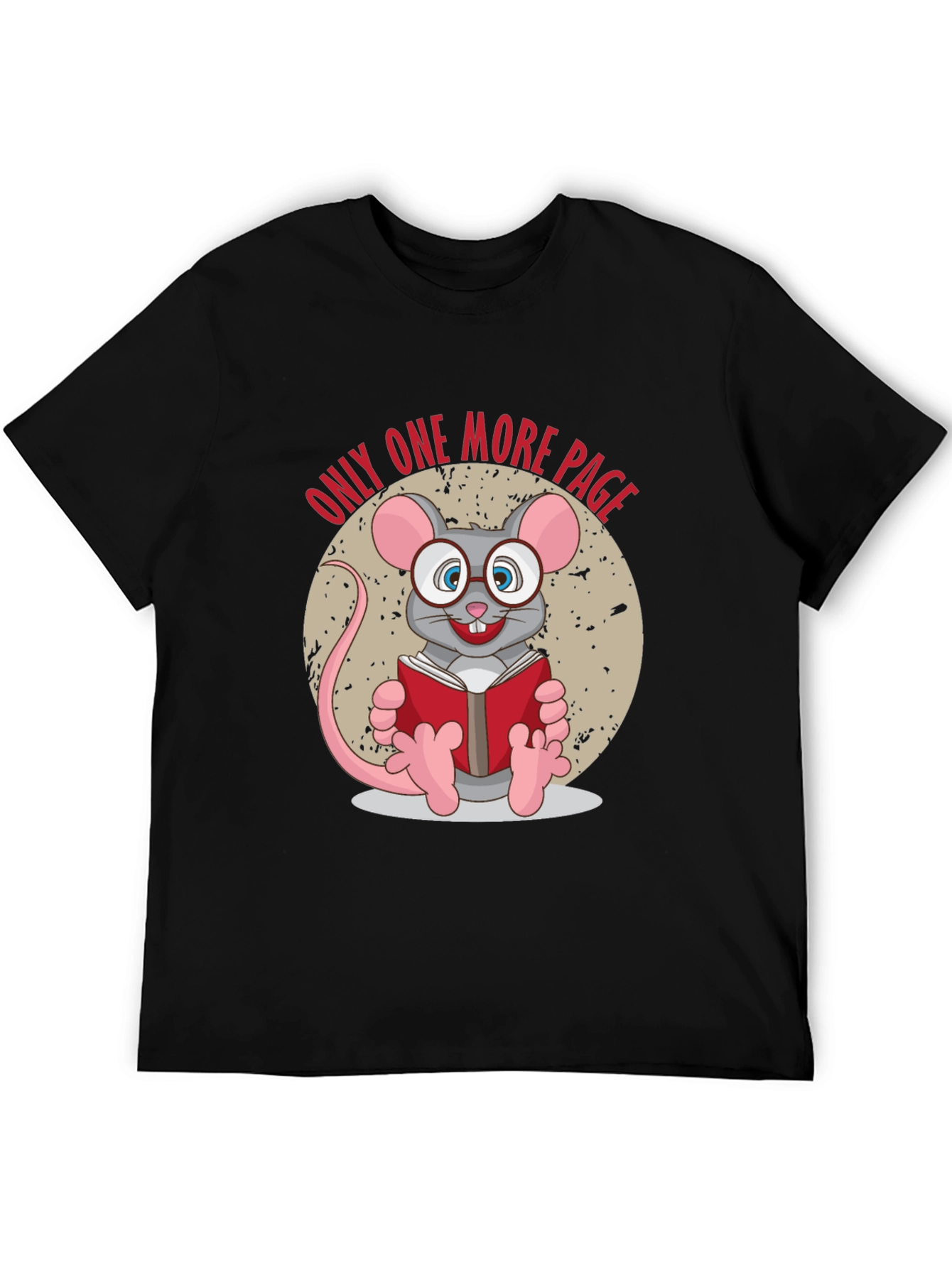 Only One More Page T-Shirt - Reading Mouse