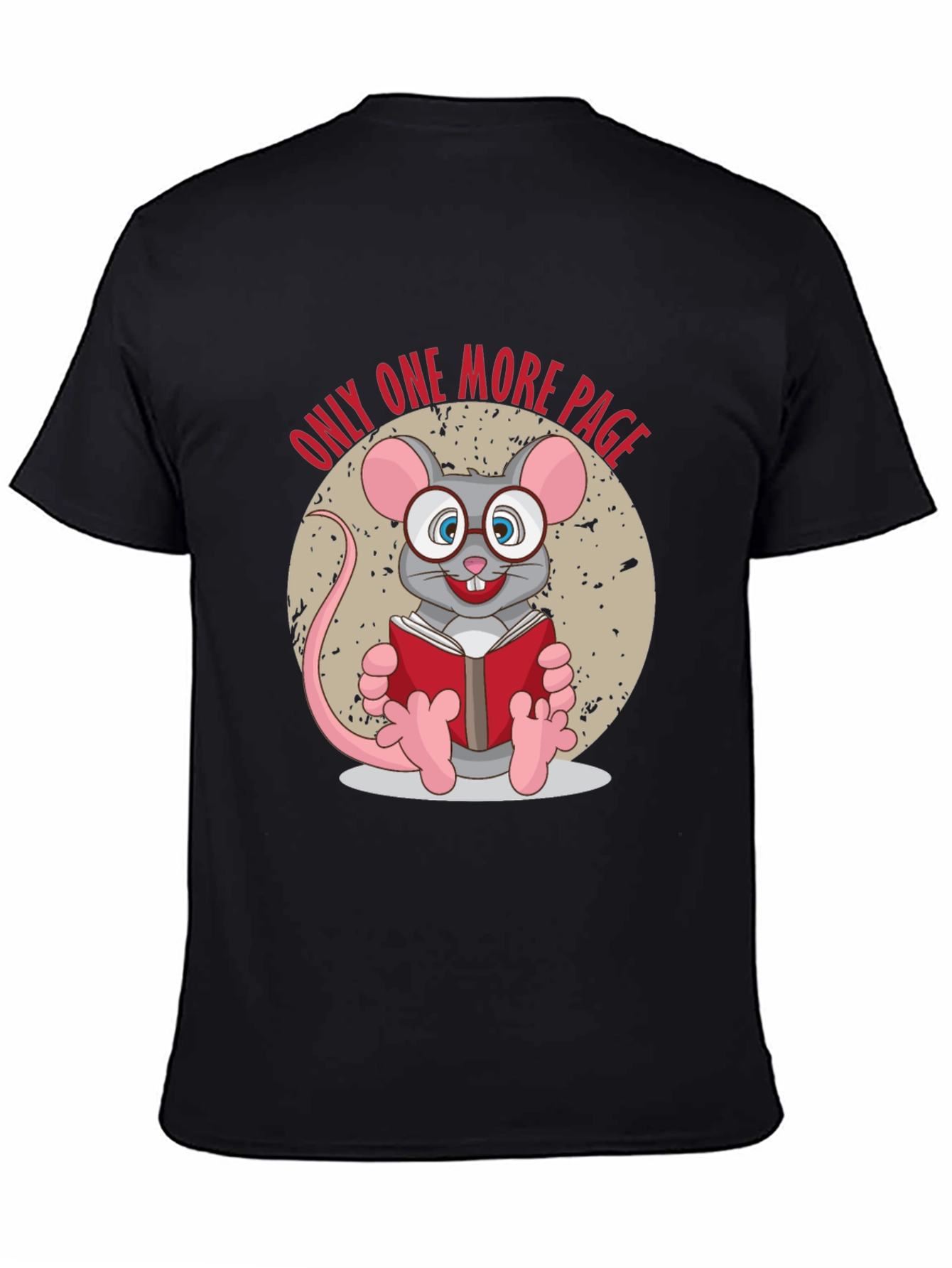Only One More Page T-Shirt - Reading Mouse