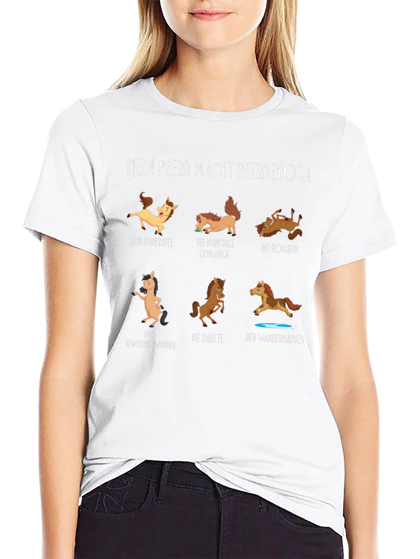 Horse Yoga T-Shirt - Funny Equestrian Tee