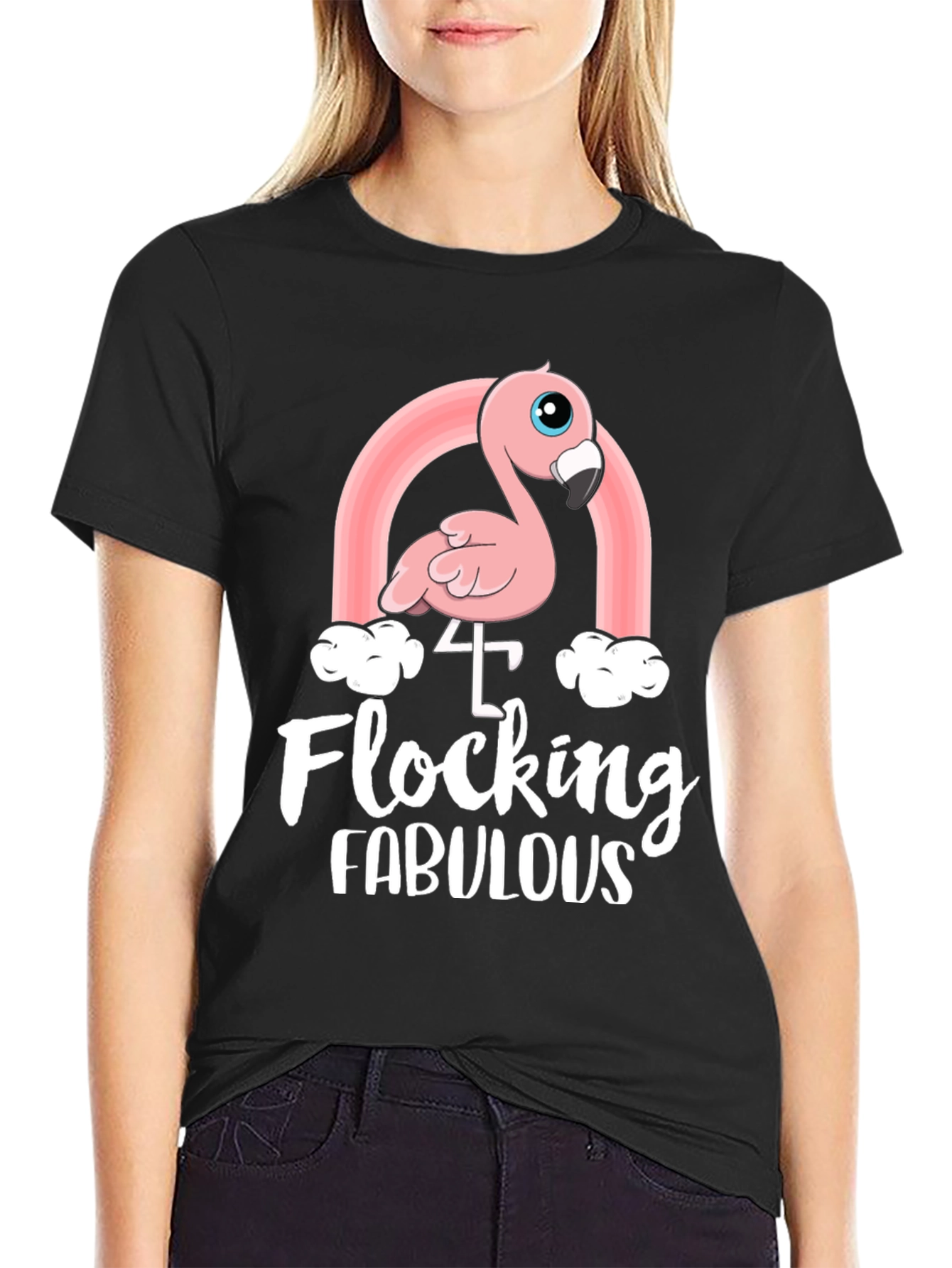 Flocking Fabulous 4th Birthday T-Shirt
