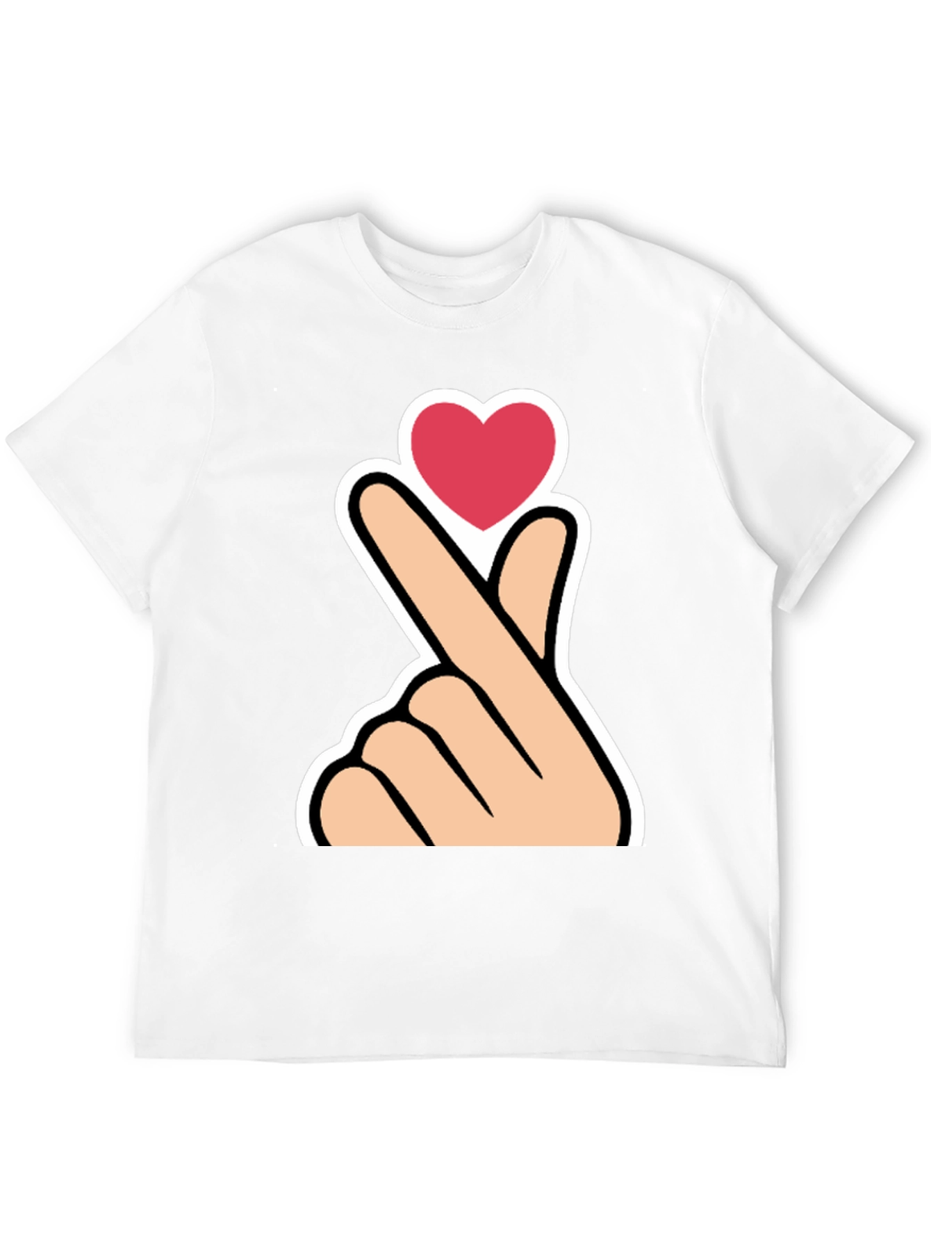 Heart Gesture Graphic Tee - K-Pop Love