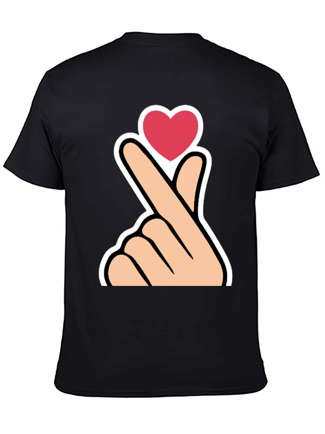 Heart Gesture Graphic Tee - K-Pop Love