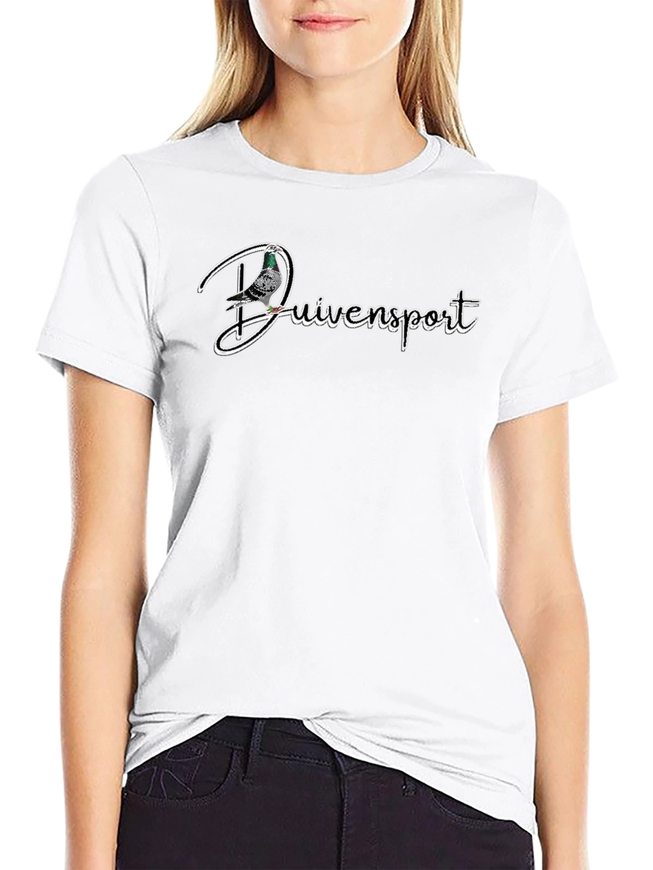Duivensport Pigeon Graphic Tee - Black