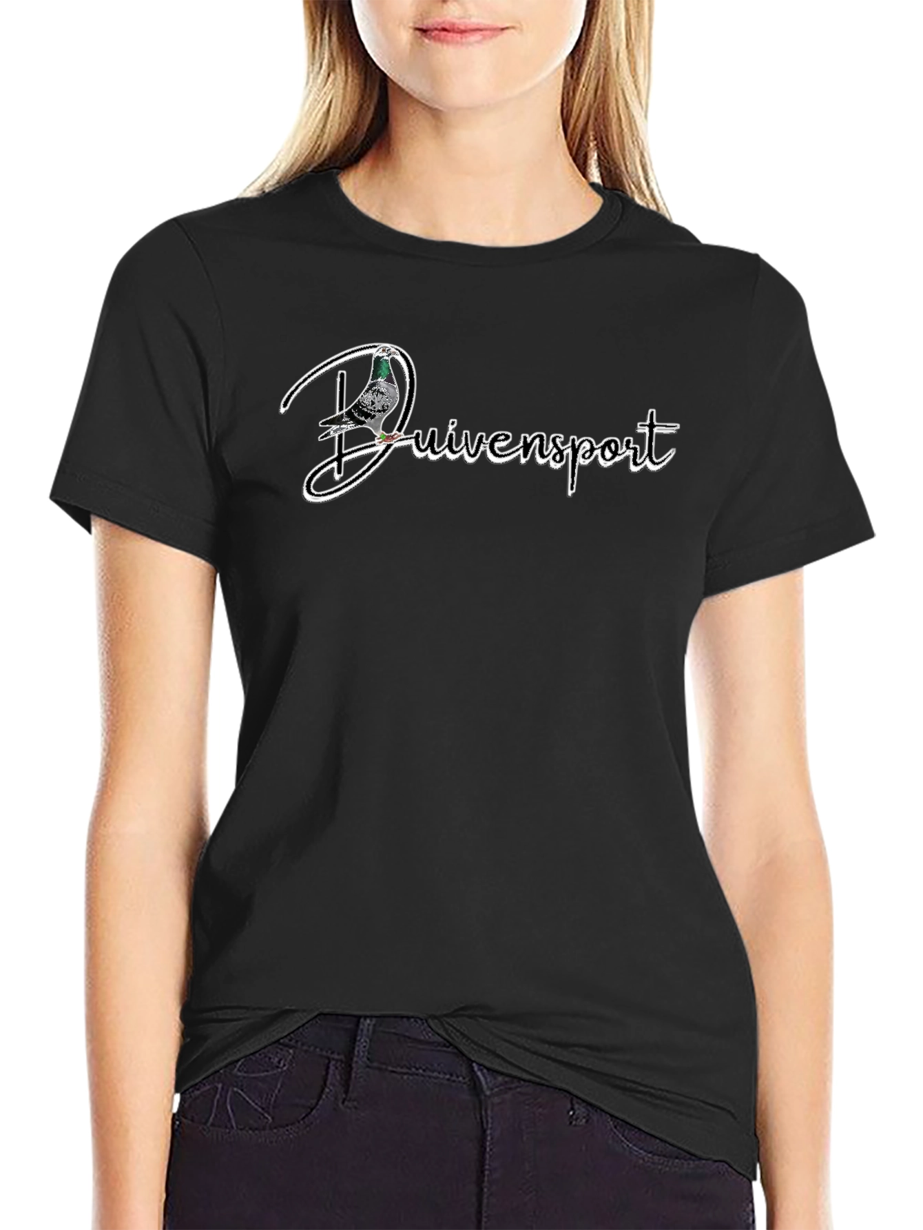 Duivensport Pigeon Graphic Tee - Black