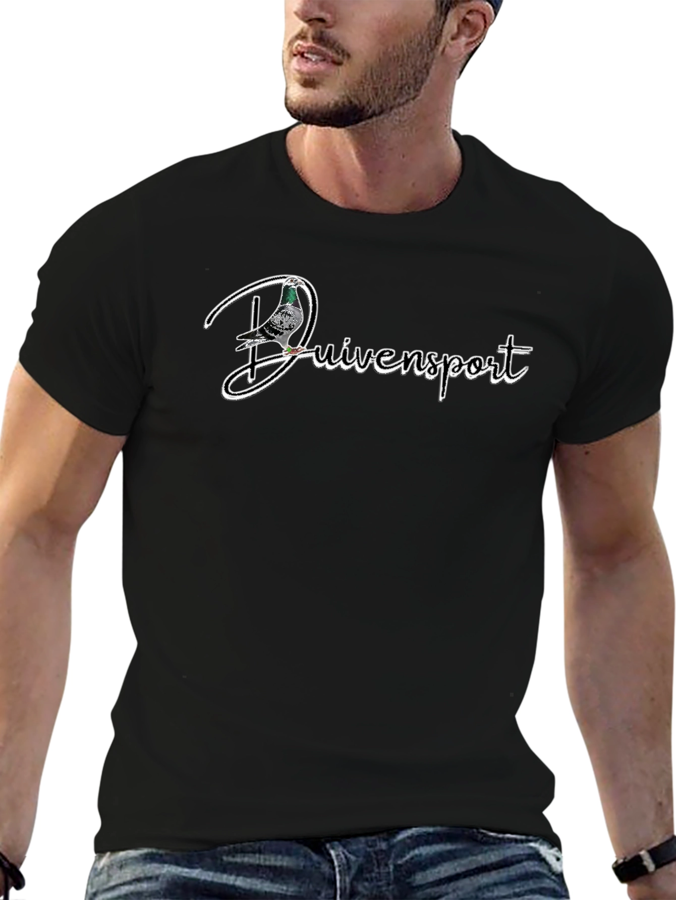 Duivensport Pigeon Graphic Tee - Black