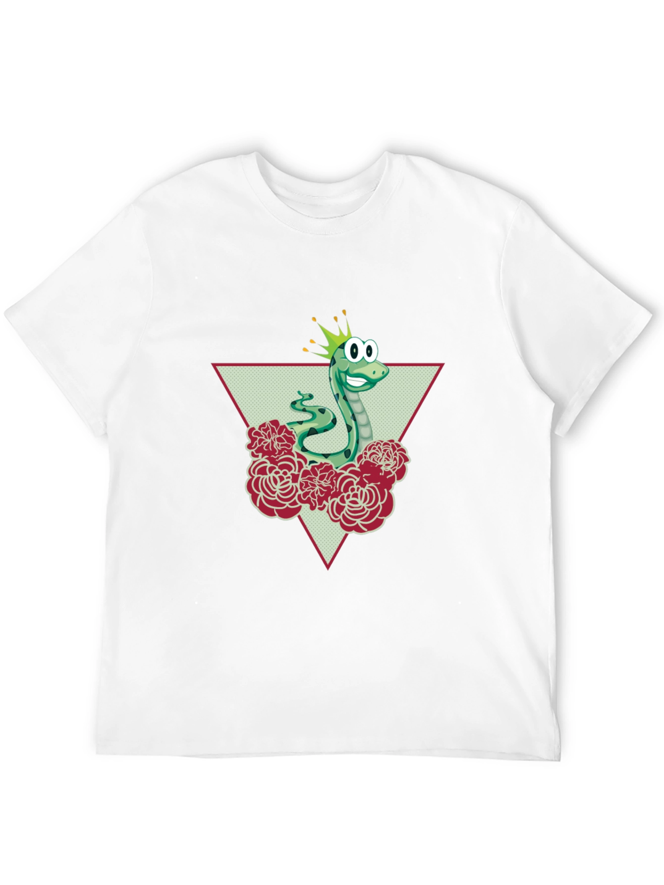 Funny Snake Prince Graphic Tee - Black